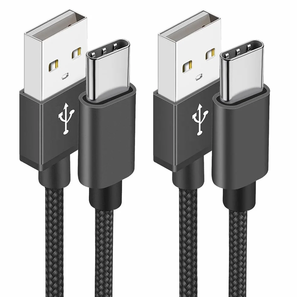 Aioneus Câble USB C Lot de 2 2M+1M Charge Rapide 3A Tressé Type C pour Samsung Galaxy S21 S22 S23 S24 S8 A21s A34 A53 iPhone 15 16 Google Pixel Xiaomi
