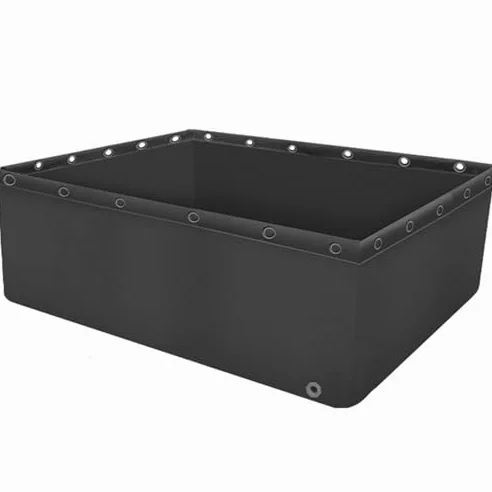 Bassin à poissons pliable étanche avec valve de vidange, toile en PVC durable, piscine aquatique pour l'extérieur et résistance à la sécheresse