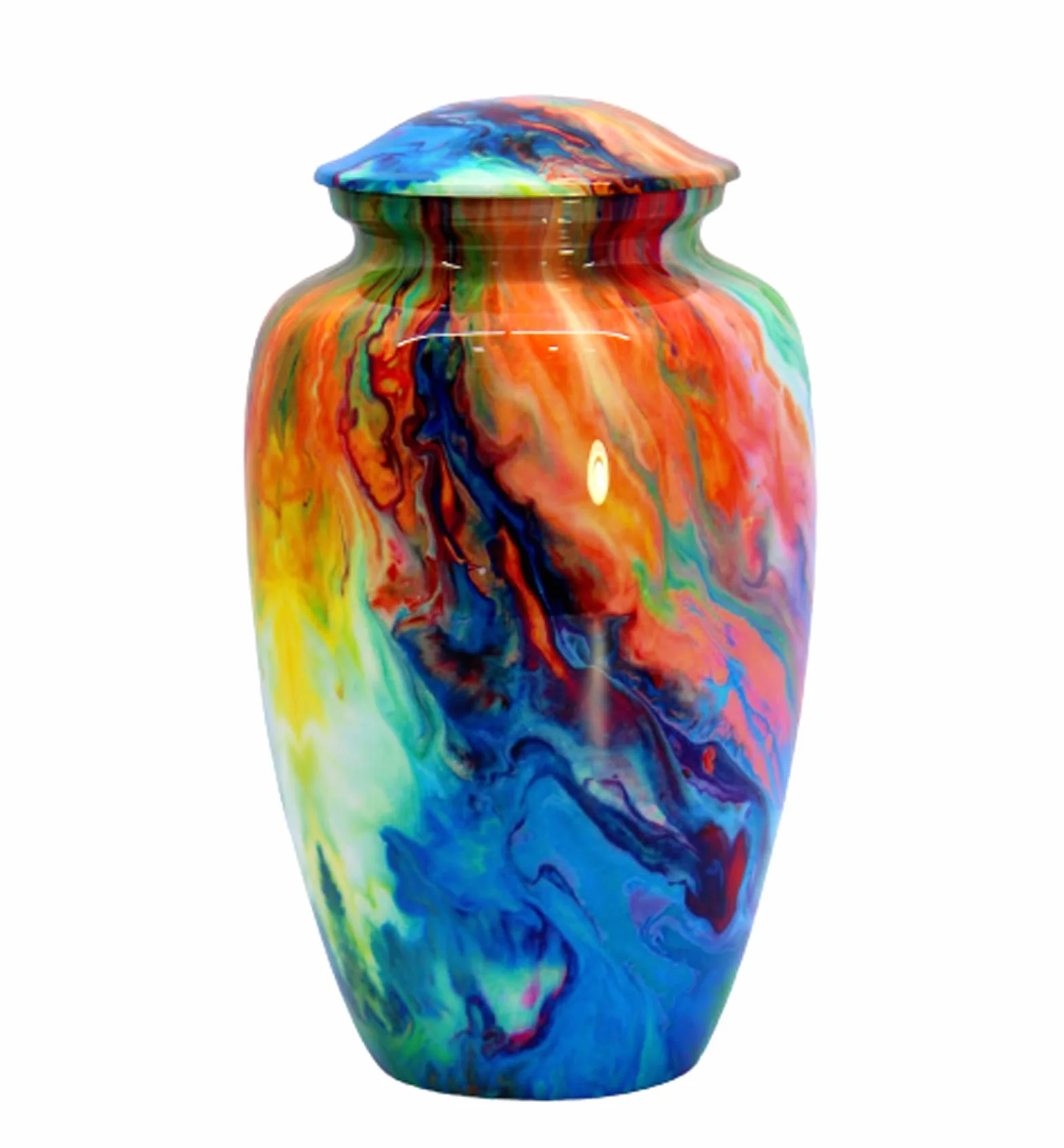 Urne funéraire en métal multicolore 25,4 cm eSplanade