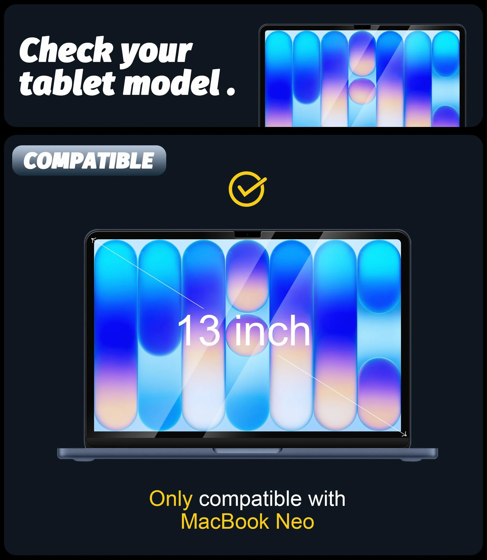 NEWZEROL Verre Trempé Compatible Apple Macbook Neo 2026 9H Protection D'écran