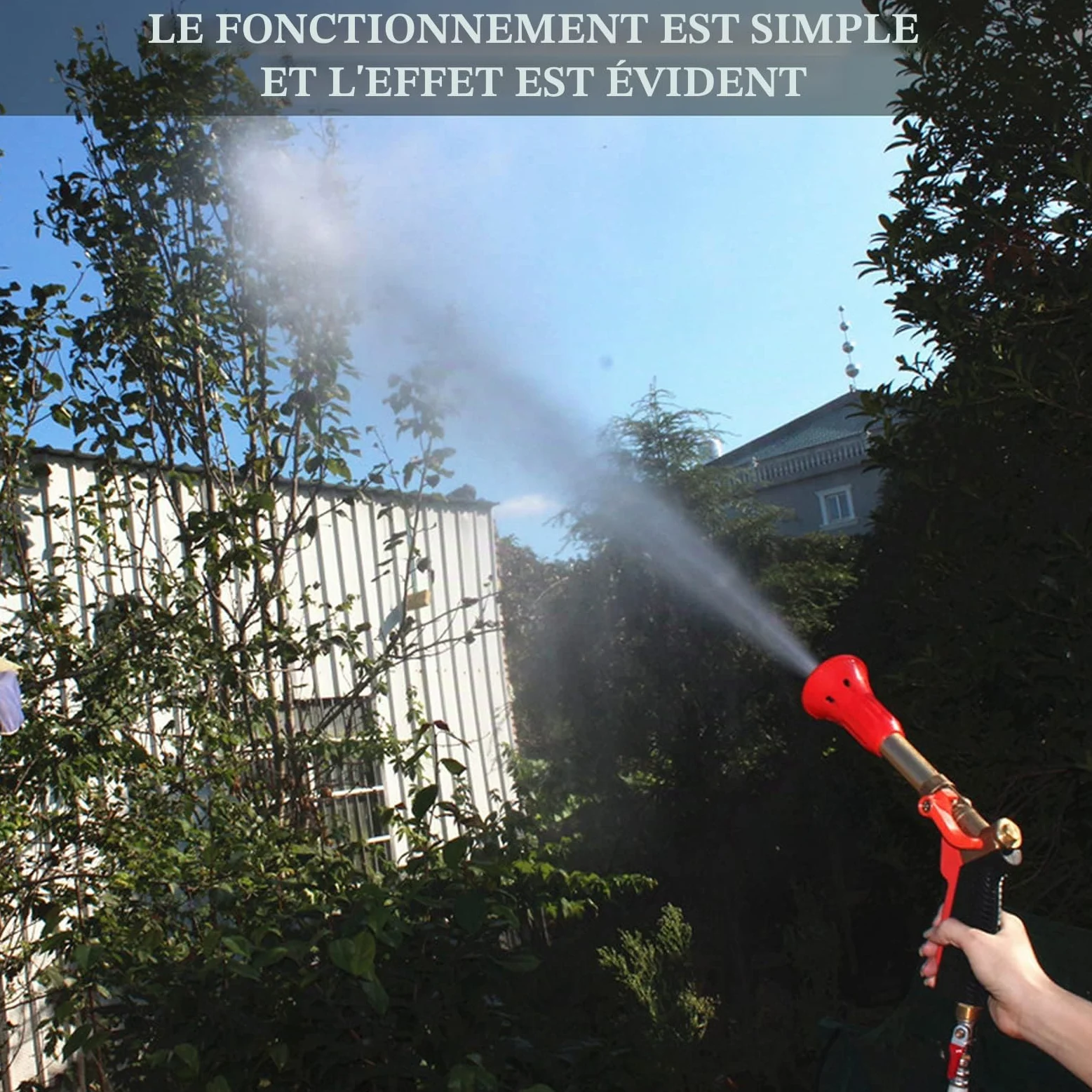 Pompe de Pulvérisation Agricole à Haute Pression, Pistolet à Eau pour Pulvérisation d'arbres Fruitiers, Idéal pour une Lutte Antiparasitaire et une Irrigation Efficaces