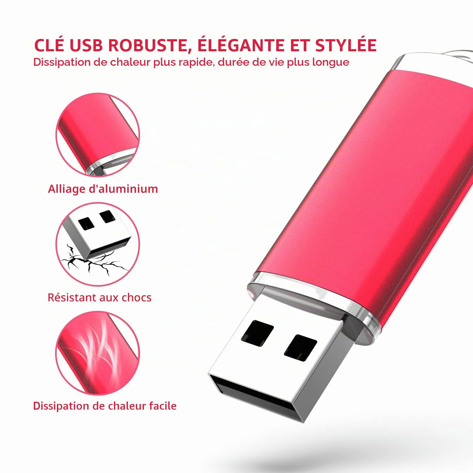 KOOTION Clé USB 2.0 32Go Imperméable à l'Eau Jump Drive
