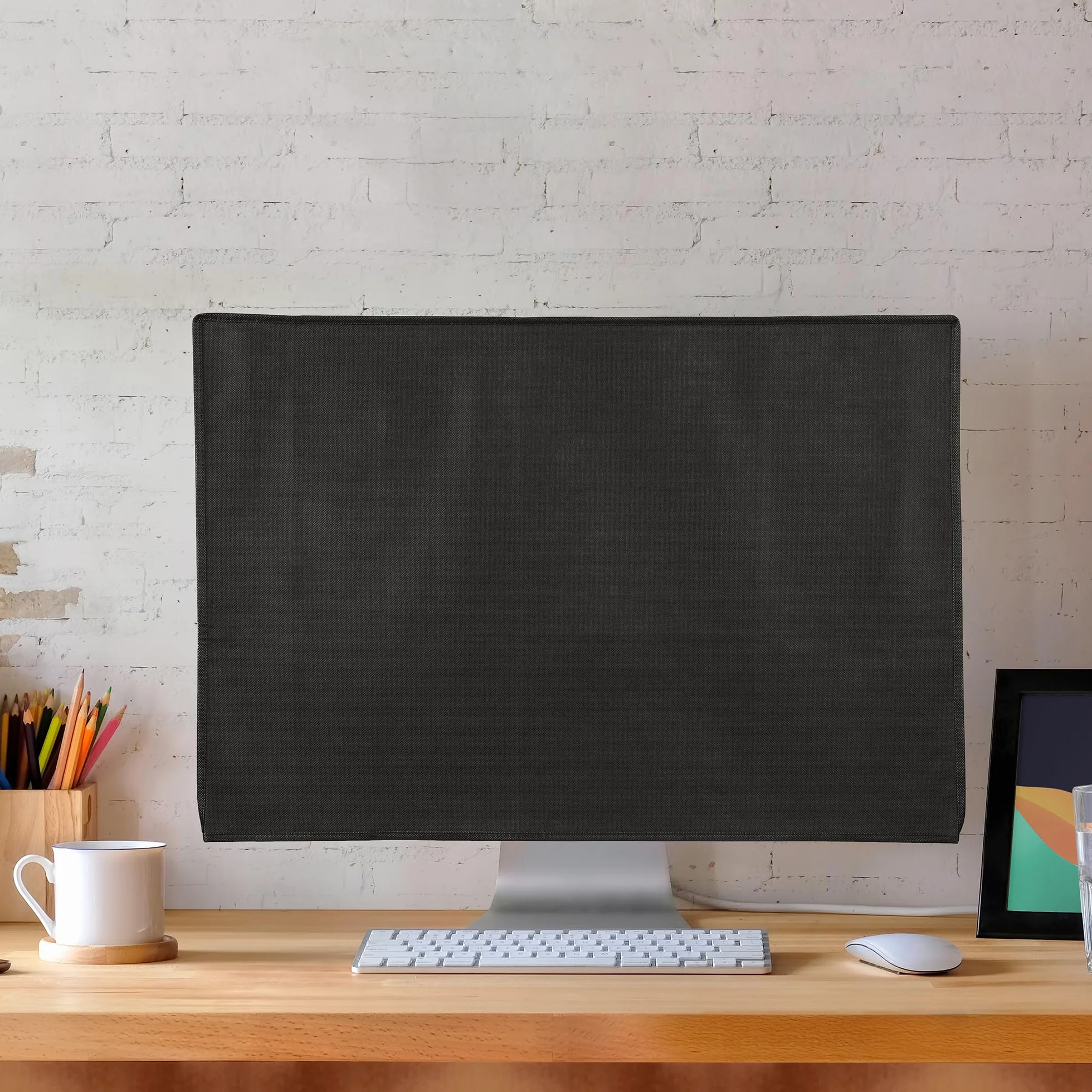 kwmobile Housse écran ordinateur compatible 27-28" moniteur - noir