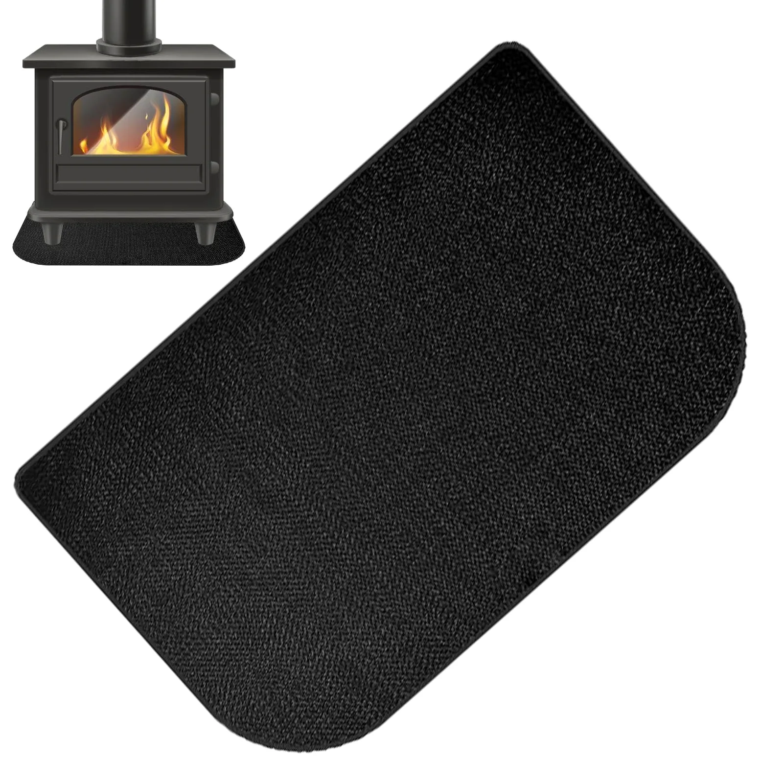 Tapis de Cheminée Ignifuge Ignifuge, Incombustible, Résistant À La Chaleur | Protecteur de Sol Intérieur pour Poêle à Bois pour Cuisine Feu de Camp Maison Appartement Camping Barbecue Combustion d