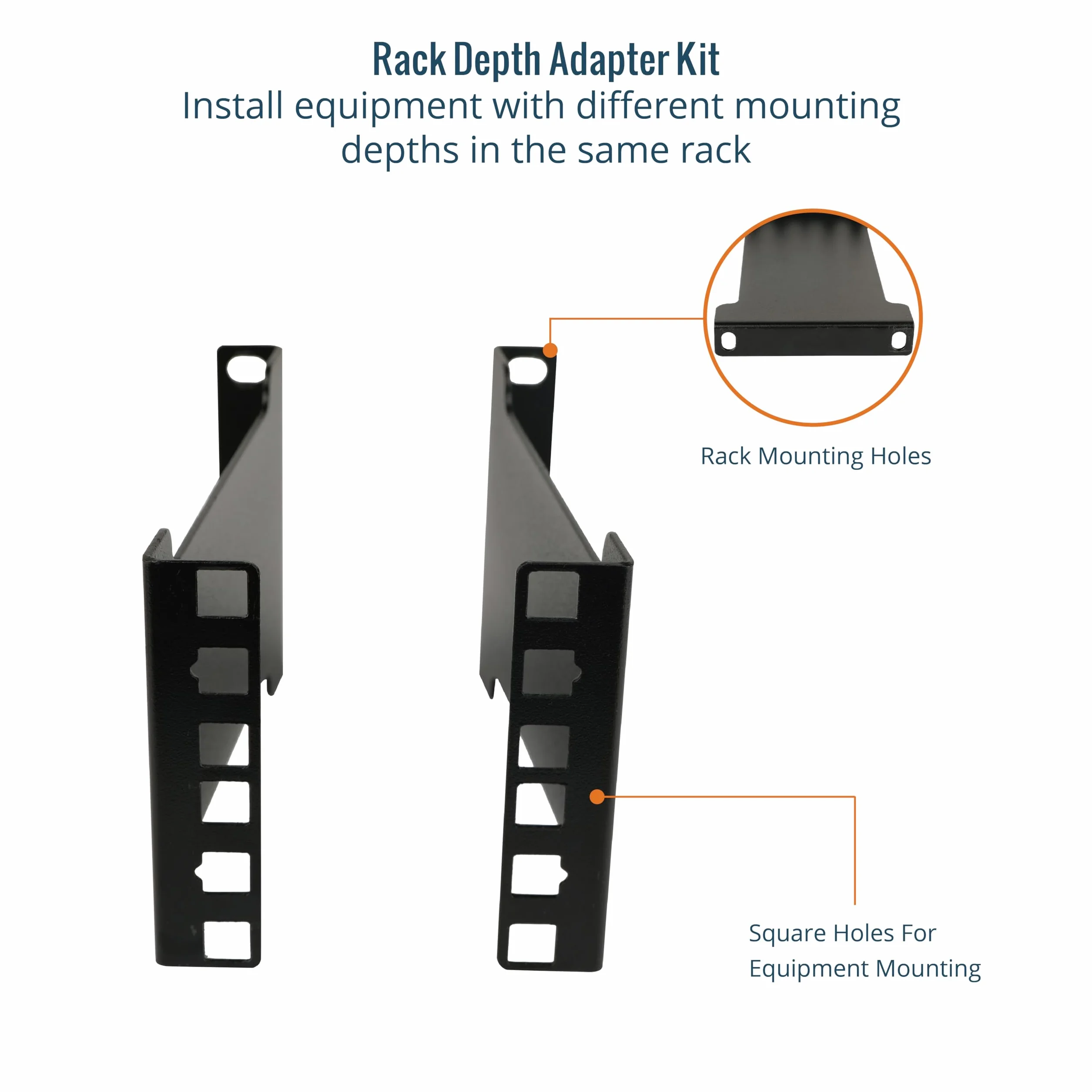 Tecmojo Rallonge de Profondeur pour Rack Serveur 2U 151,5mm Noir