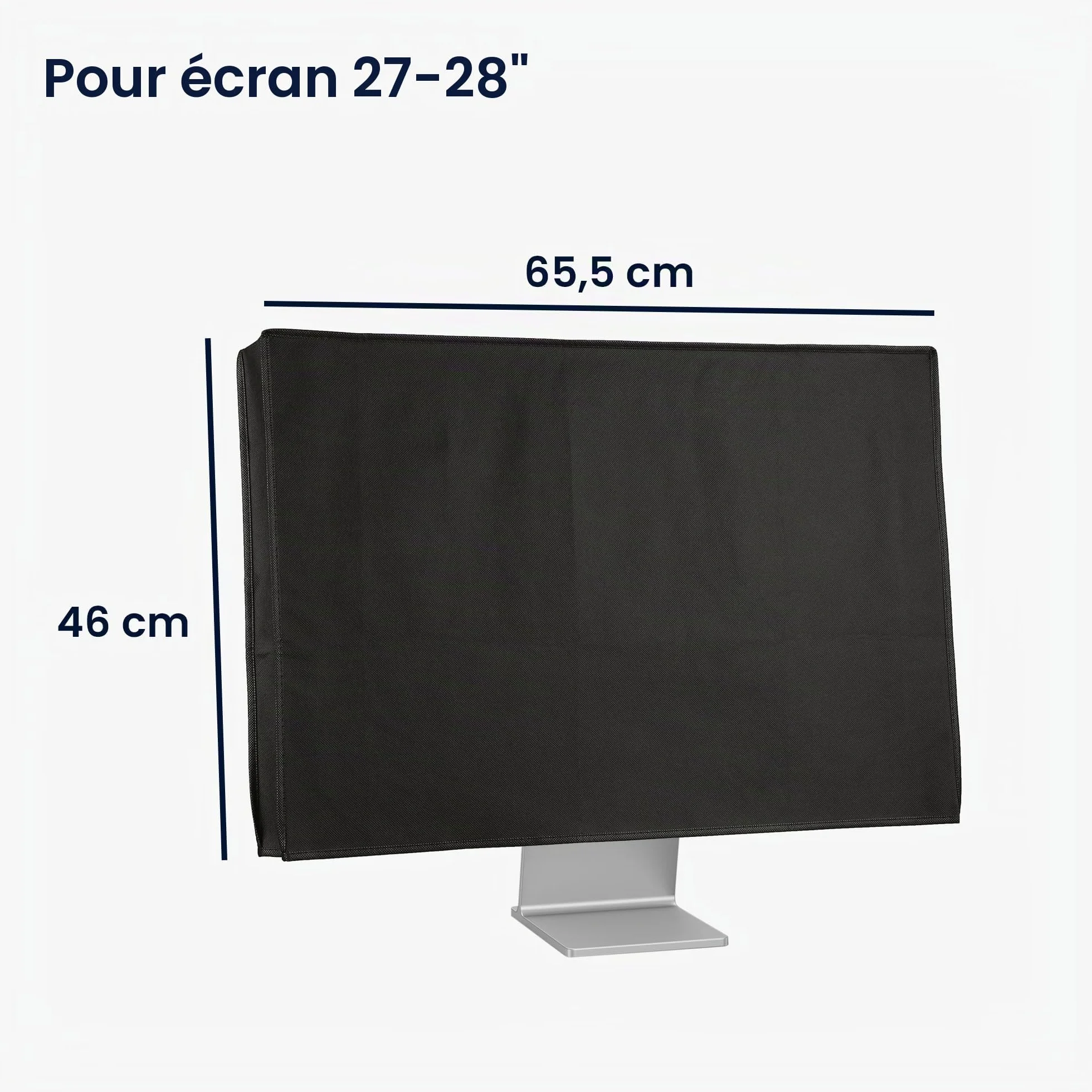 kwmobile Housse écran ordinateur compatible 27-28" moniteur - noir