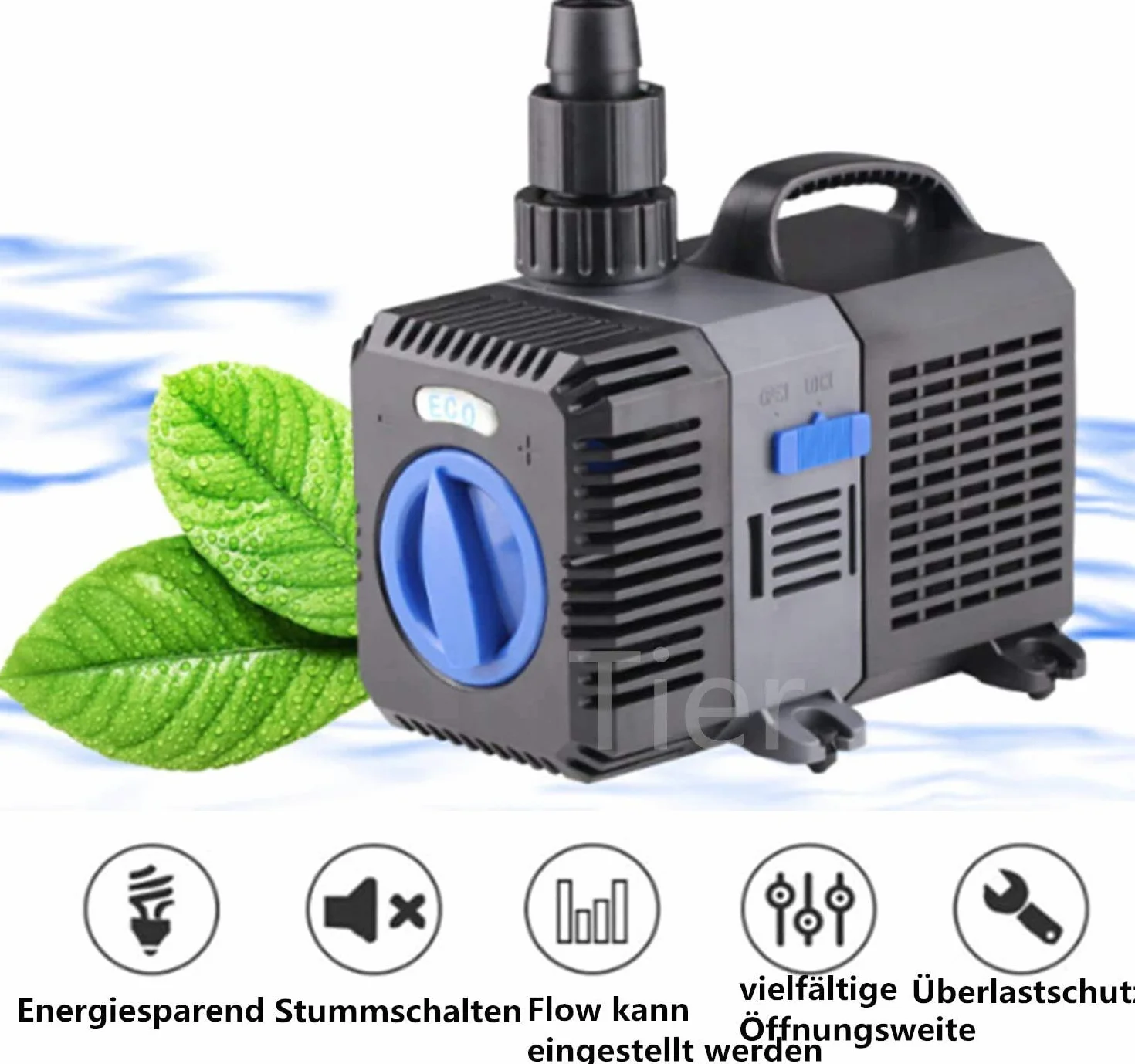 Pompe Eco Bassin Pompe à Eau 3600l/h 20W