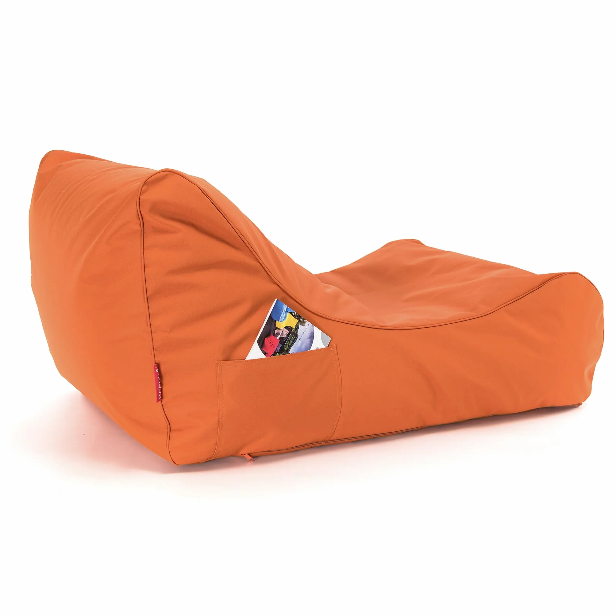 Ecopuf Master Canapé Pouf Outdoor Chaise Longue 115x65x60cm Orange foncé M15