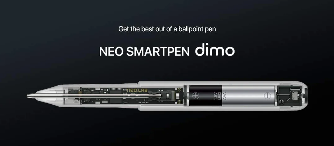 Neo SMARTPEN Dimo Stylo numérique sans Fil 2 Mo Compatible iOS Android Noir