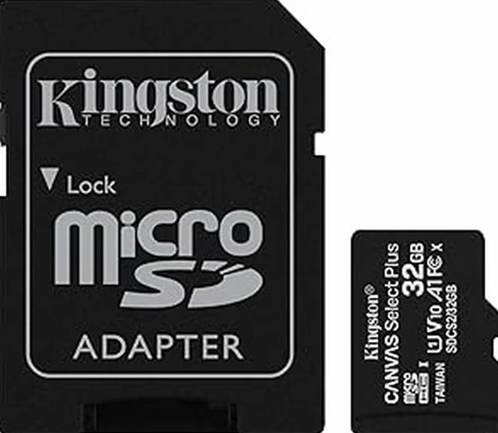 Kingston Canvas Select Plus Micro SD SDCS2/32GB Class 10 Carte Mémoire + Adaptateur