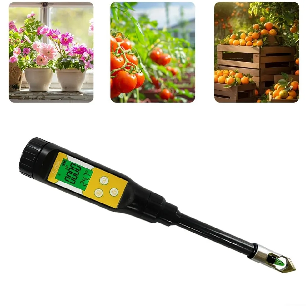 Testeur de pH du sol sans fil avec application smartphone, testeur numérique de température et d'acidité pour pots de jardin et agriculture, étanche IP67, design compact