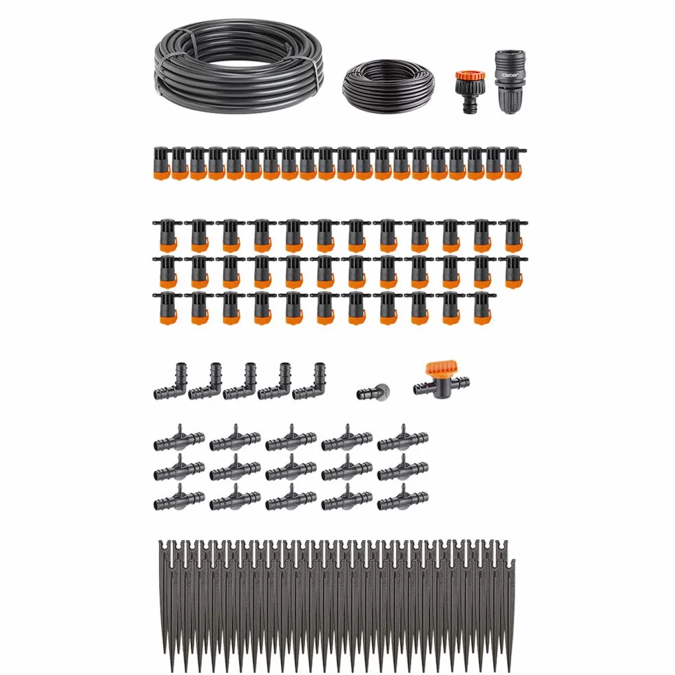 Claber Kit Terrasse pour installation d’irrigation goutte à goutte jusqu’à 50 plantes