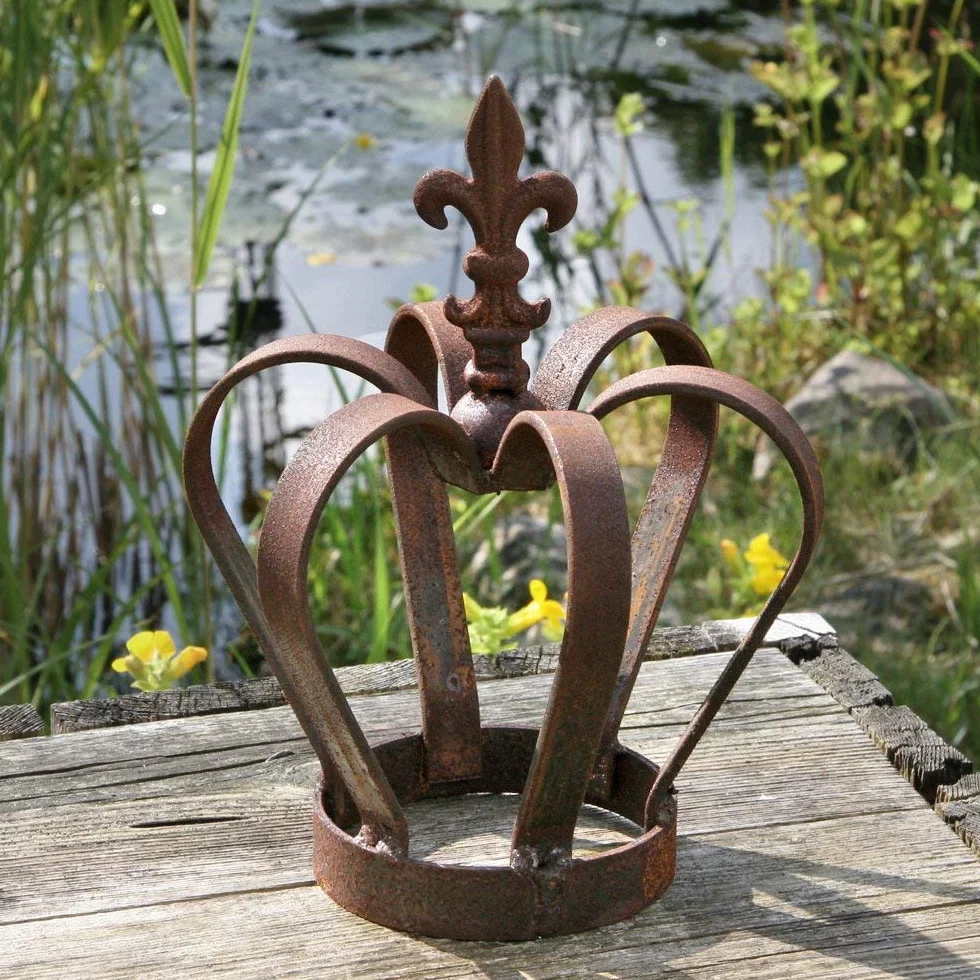 Bornhöft Couronne de Jardin en Patine Décoration Métal Rouillé Rouille Naturelle
