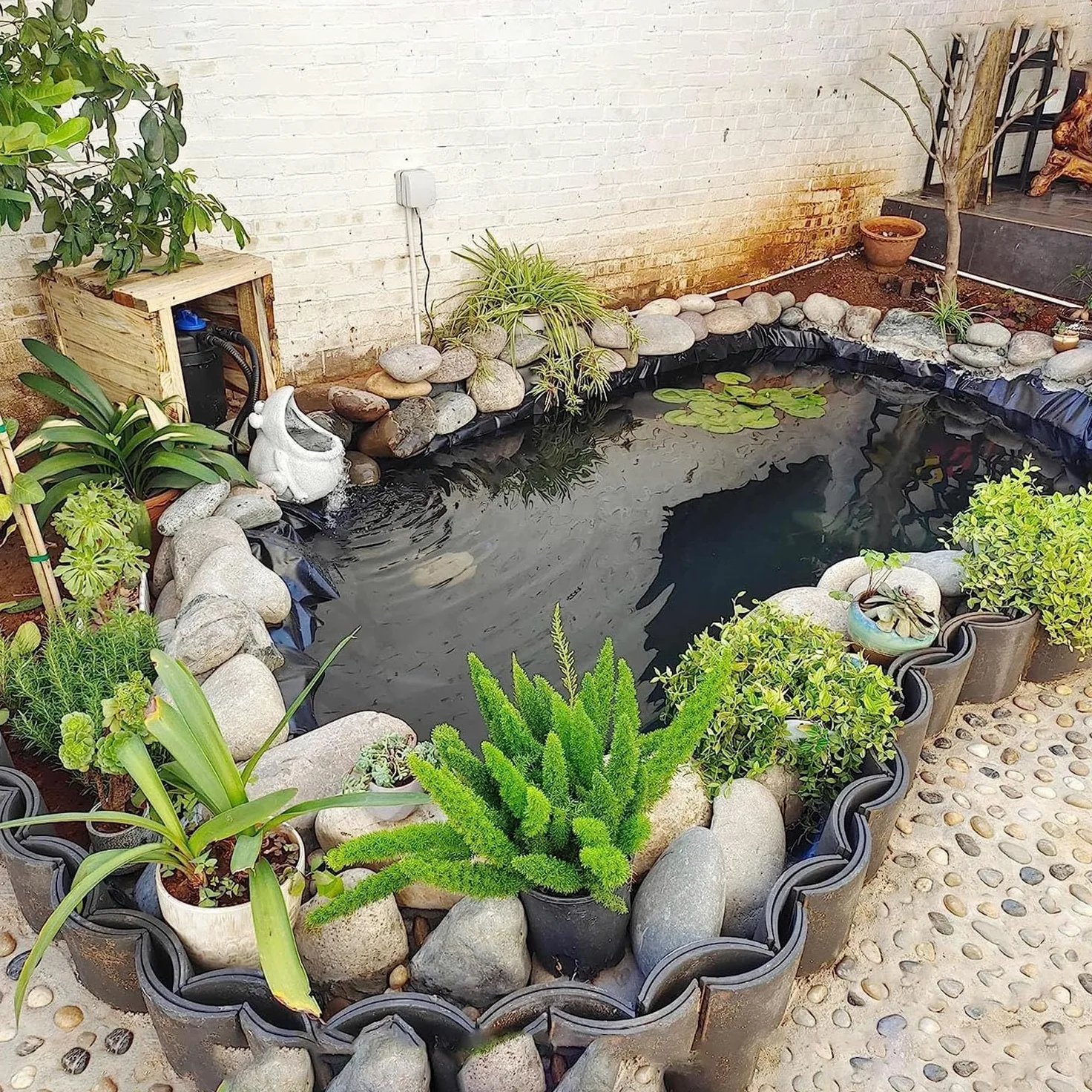 Bâche imperméable pour étang à poissons et cascades, résistante aux UV, facile à couper, durable et flexible, 3,5 m x 8 m