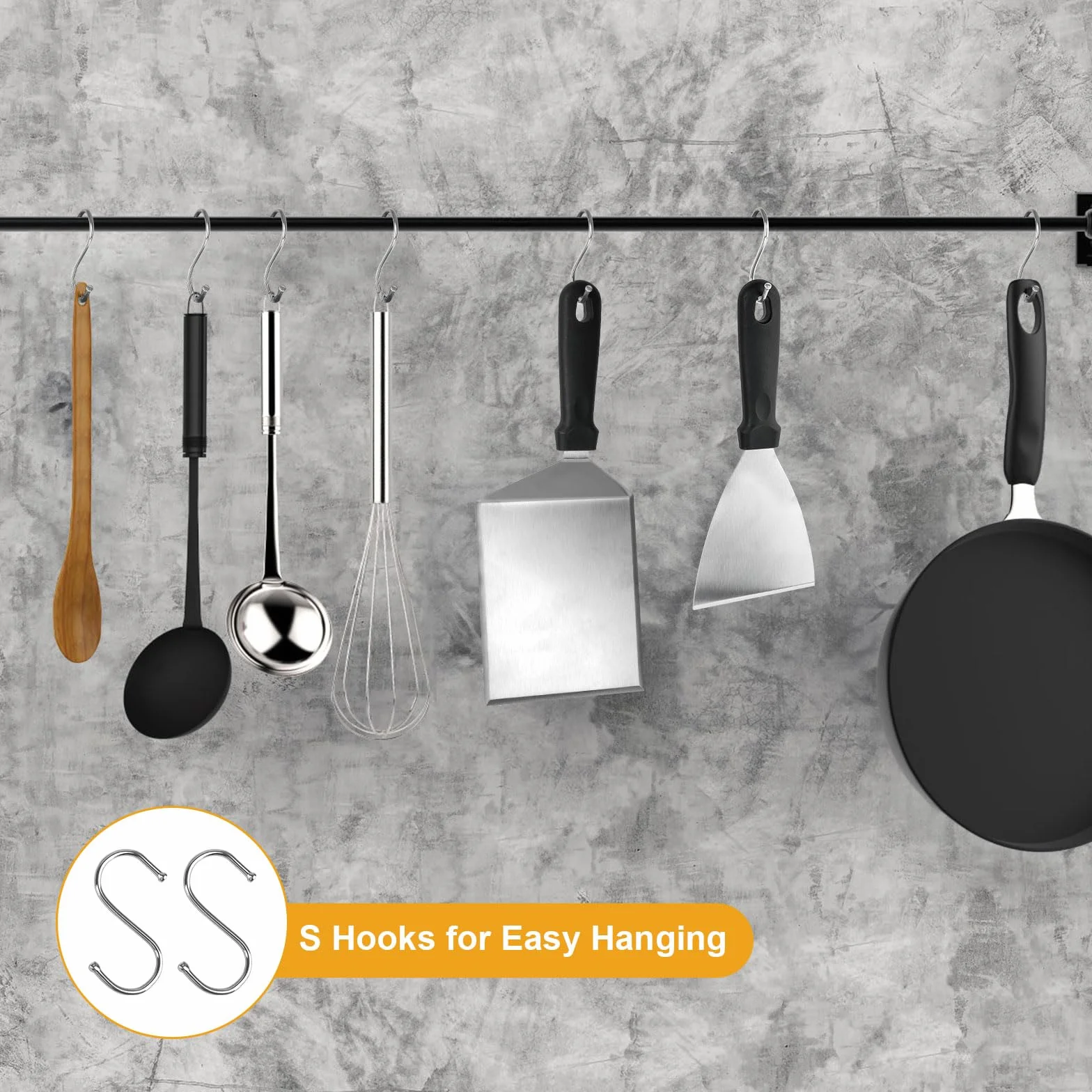 Spatules pour barbecue en acier inoxydable avec crochets Lot de 2 Smash Burger Teppanyaki