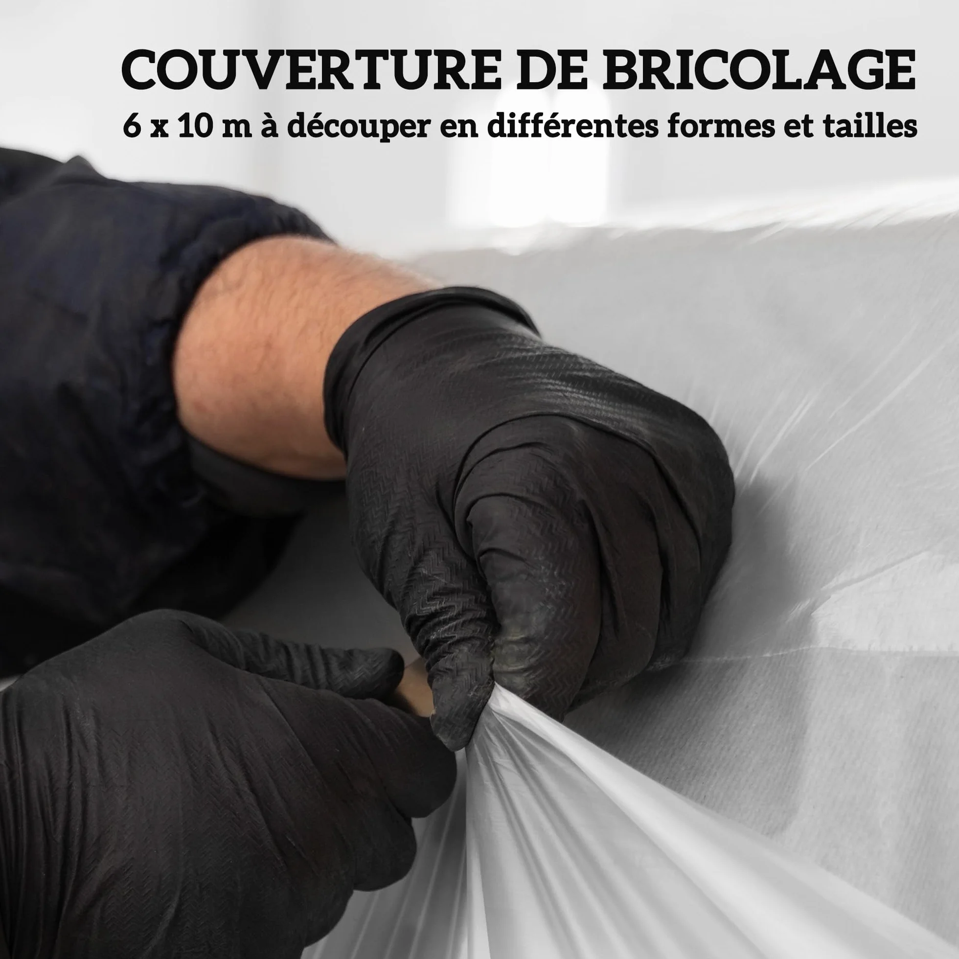 Outsunny Bâche pour Serre Plastique Transparente 6 x 10 m Imperméable Résistante aux UV Polypropylène 150g/m²