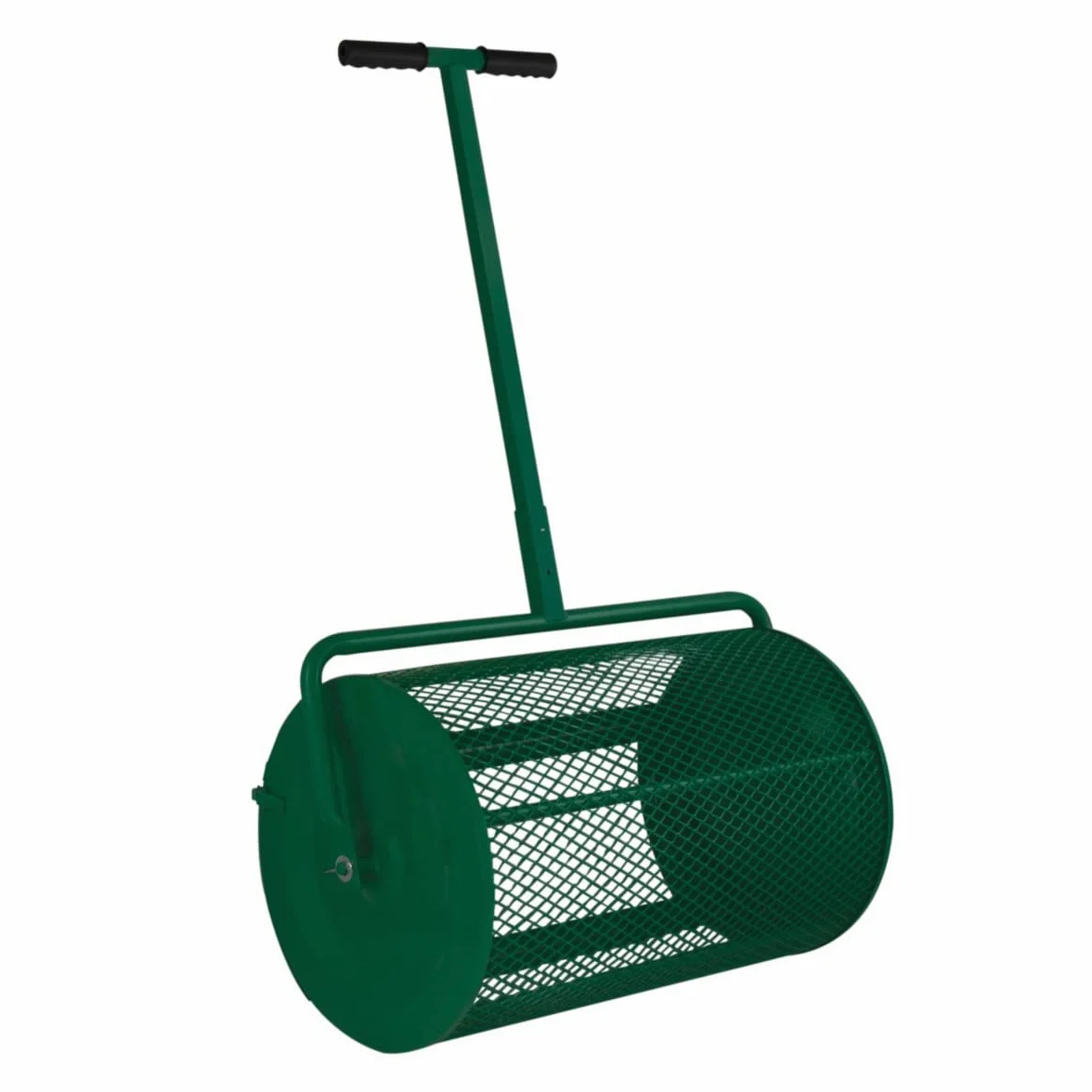 T-Mech Rouleau épandeur à Compost 80 L - Vert - Léger & Facile à Transporter - Manche Extensible 62-67cm [Paire de Gants Gratuite] Jardinage, Horticulture