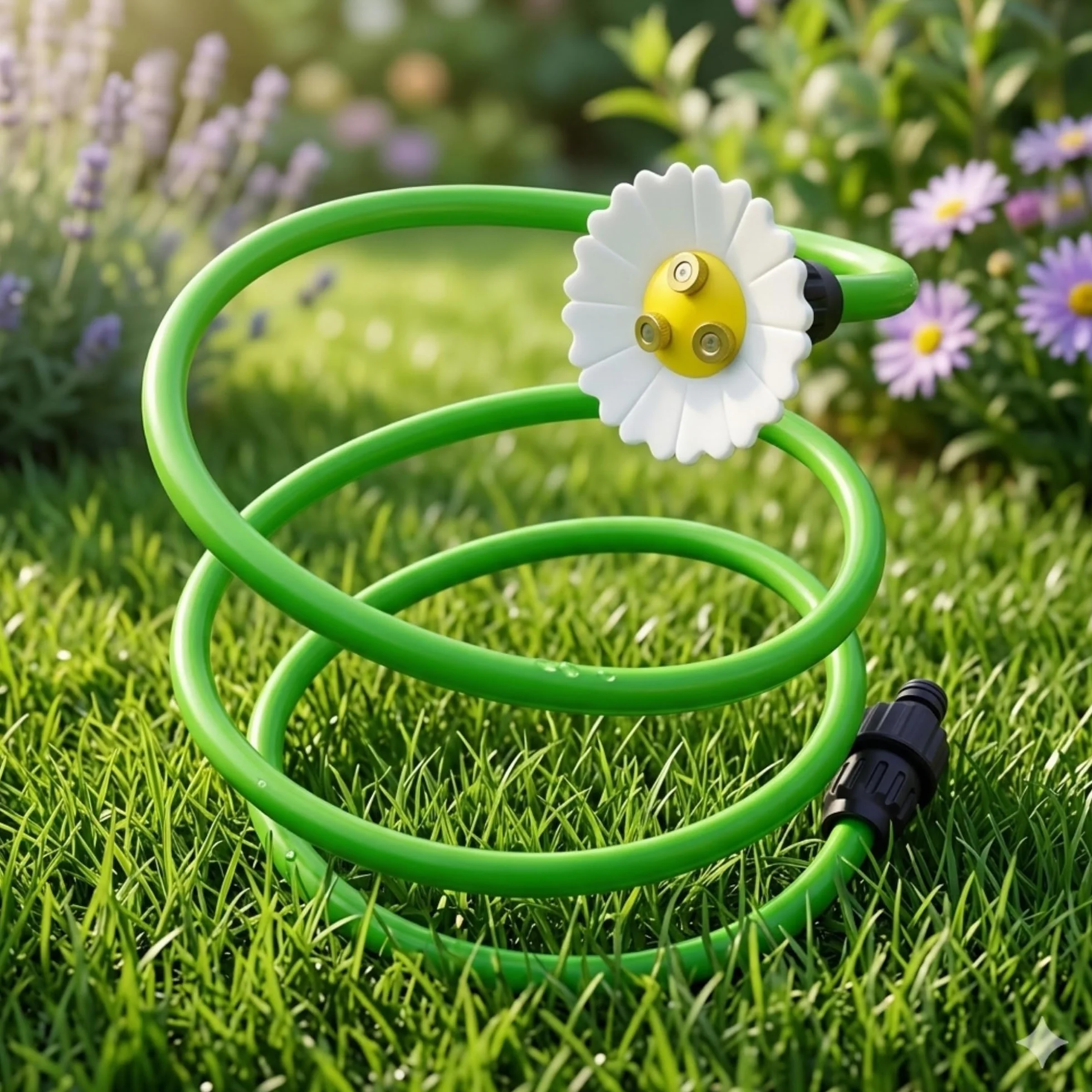 O’FRESH Brumisateur Terrasse Extérieur Marguerite Tête Brumisation 3 Buses Ultra Fines 2 mètres Rafraîchissement Jardin Conçu France