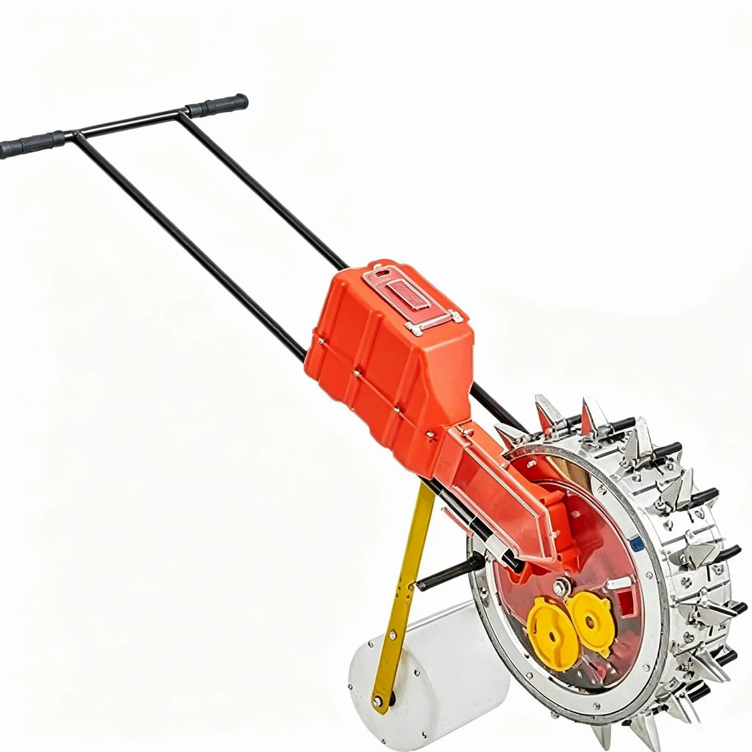Semoir Manuel, Semoir De Jardin Multi-Orifices, 16 Disques De Semis, Espacement De Semis Réglable, Construction Robuste en Acier Inoxydable, pour Coton, Haricots Mungo Et Soja