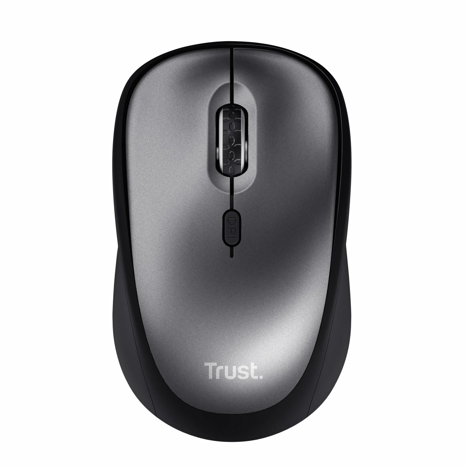 Trust Souris sans Fil Silencieuse 800-1600 DPI Plastique Recyclé Récepteur USB Stockable Compacte pour Ordinateur Portable PC Mac Noir