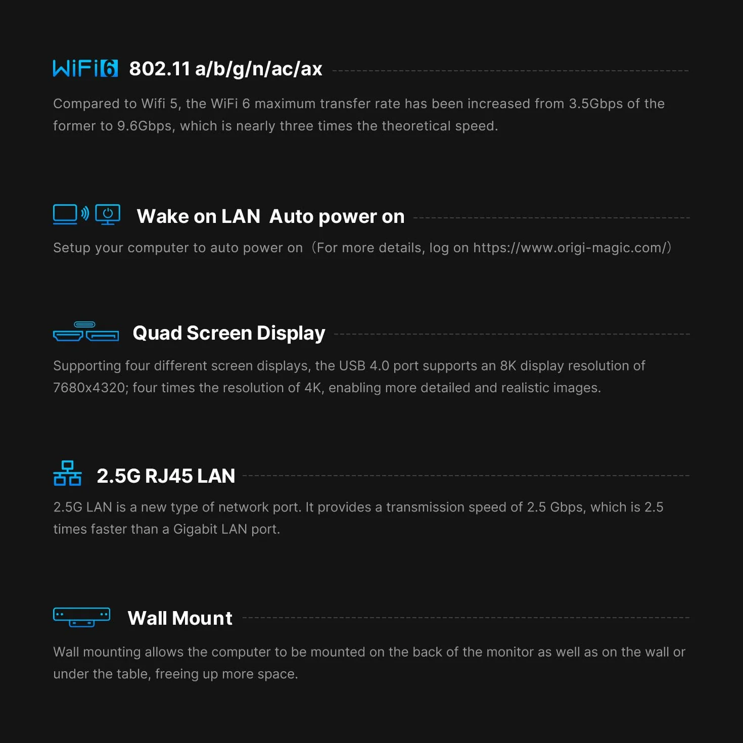 BOSGAME P2 Pro Mini PC Intel Core i9-12900H 5.0GHz Windows 11 Pro 32Go DDR5 1To SSD PCIe 4.0 Bureau