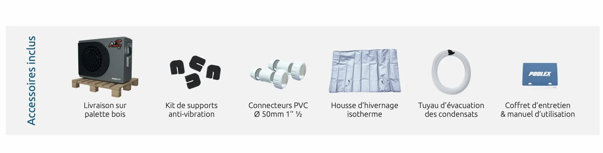 POOLEX PAC JETPOWER 120 Pompe à Chaleur Piscine Full Inverter 12 kW Silencieuse Connectée