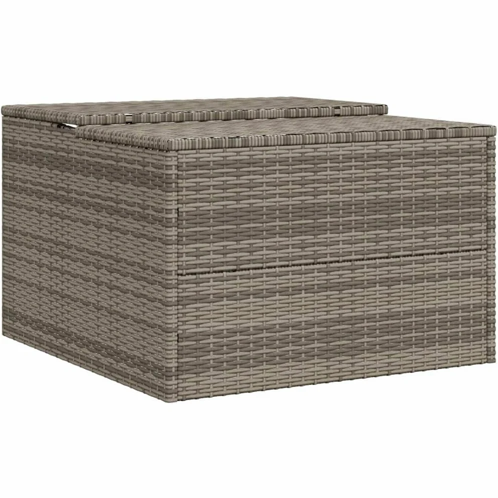 Maison & Jardin, Mobilier Robot Tondeuse Garage Gris 86x90x52/57 cm Poly Rotin