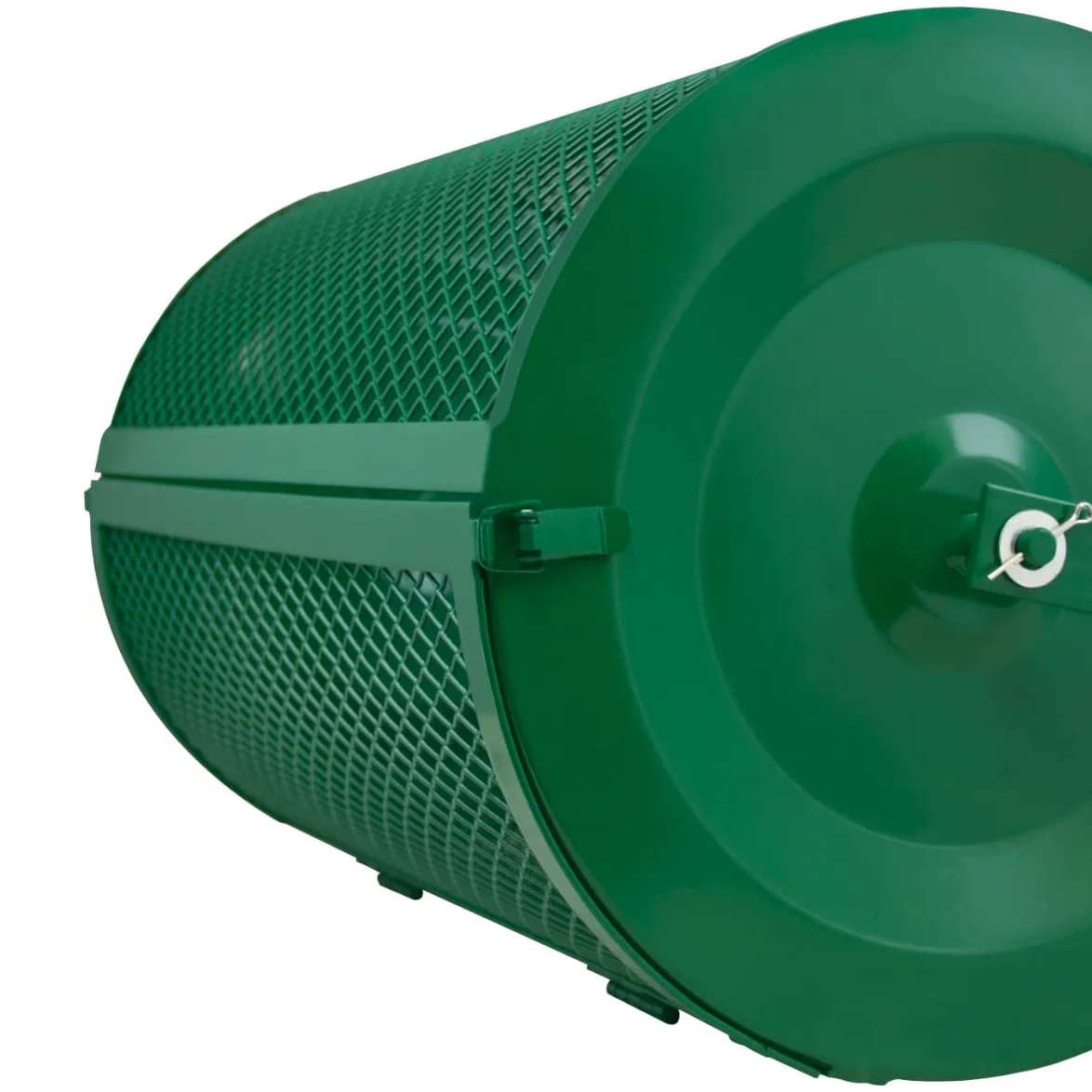 T-Mech Rouleau épandeur à Compost 80 L - Vert - Léger & Facile à Transporter - Manche Extensible 62-67cm [Paire de Gants Gratuite] Jardinage, Horticulture
