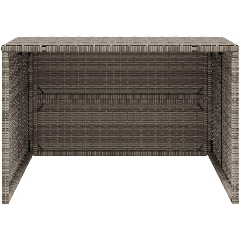 Maison & Jardin, Mobilier Robot Tondeuse Garage Gris 86x90x52/57 cm Poly Rotin