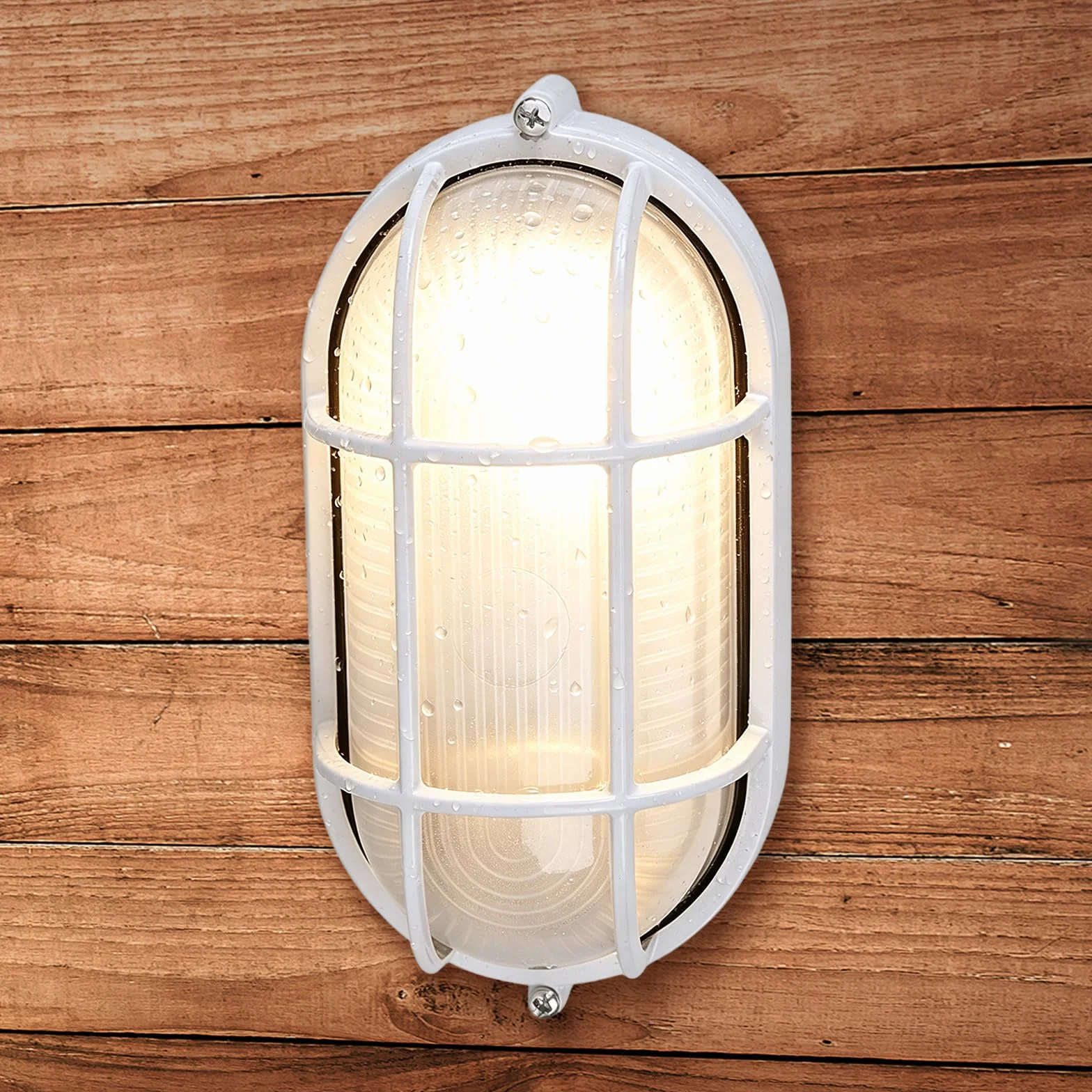 Lampe anti-explosion E27 60 W pour sauna blanc chaud ovale étanche résistante à la chaleur