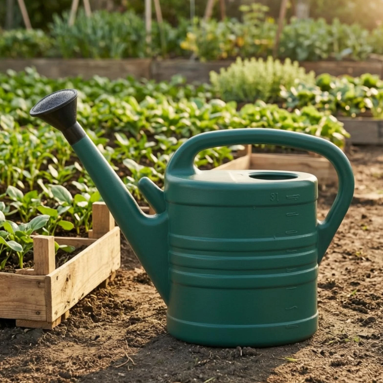 Arrosoir avec Pomme Polyvalent, Vert Foncé, 3L | Pratique, Robuste, Contenant, pour Serre, Jardiniers