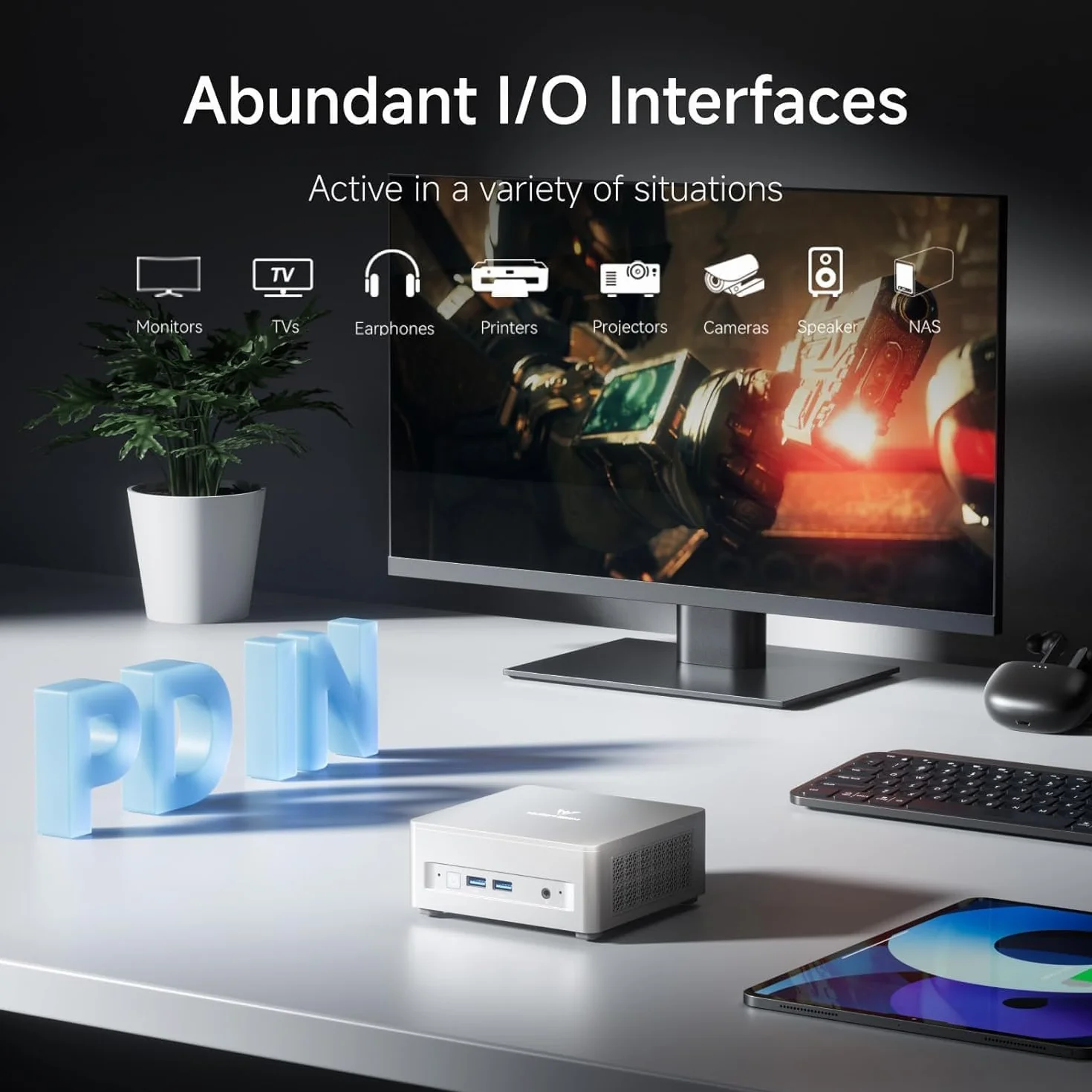 MINISFORUM UM750L Mini PC AMD Ryzen 5 7545U 16 Go LPDDR5 SSD 1 To PCIe 4.0 LAN 2.5G Wi-Fi 6E