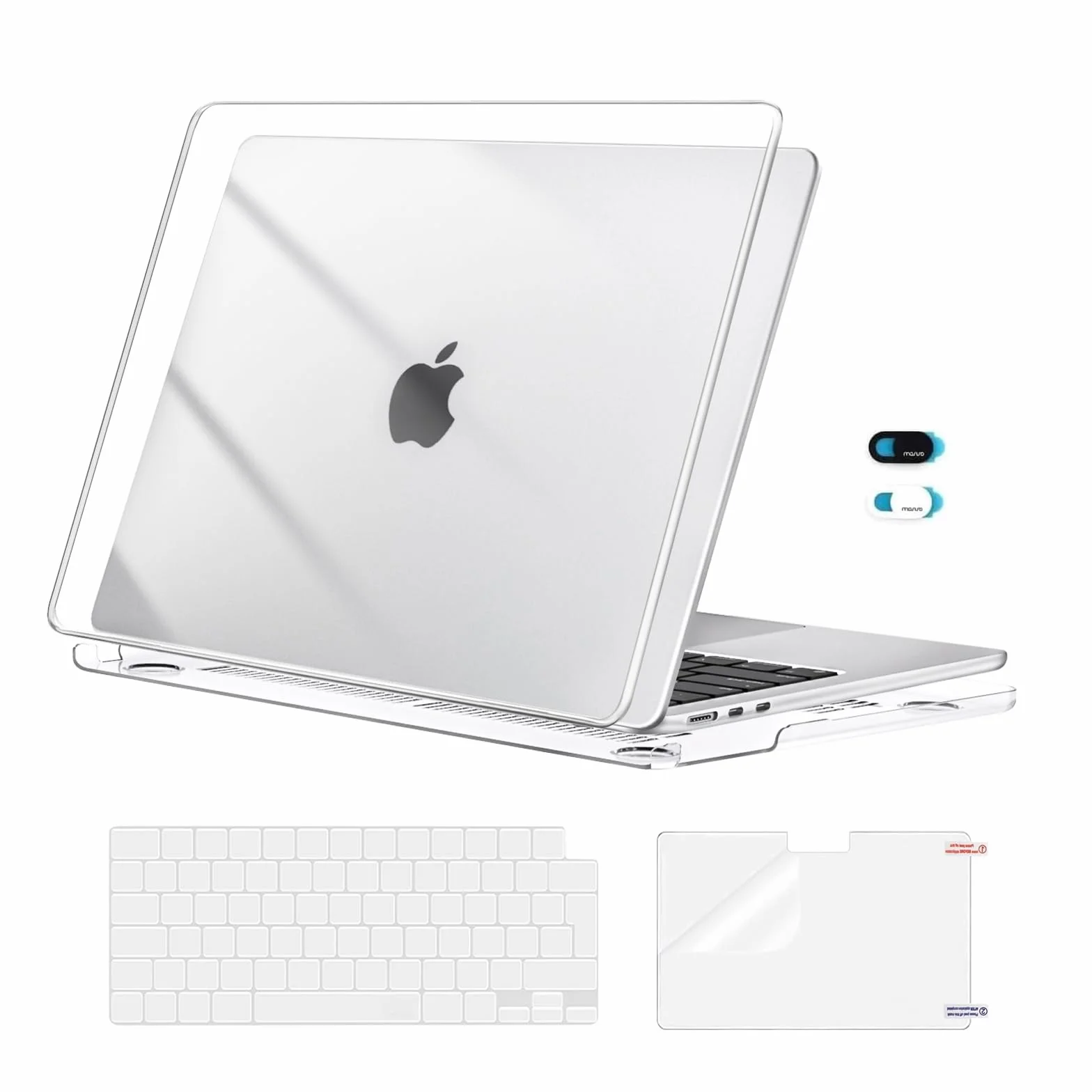 MOSISO Coque Compatible MacBook Air 13 Pouces M5 M4 M3 M2 2026-2022 A3449 A3240 Cristal Clair