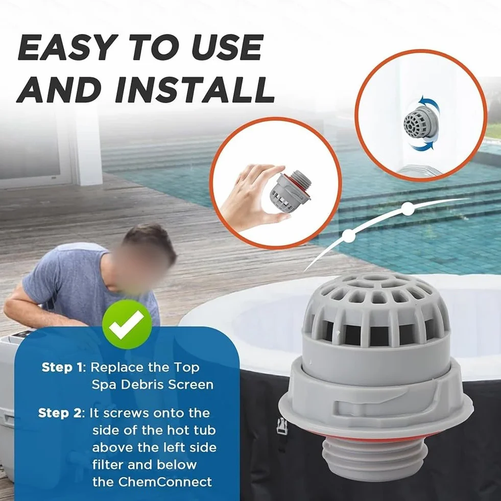 Distributeur de débris à vis pour jacuzzi gonflable compatible Lay Z