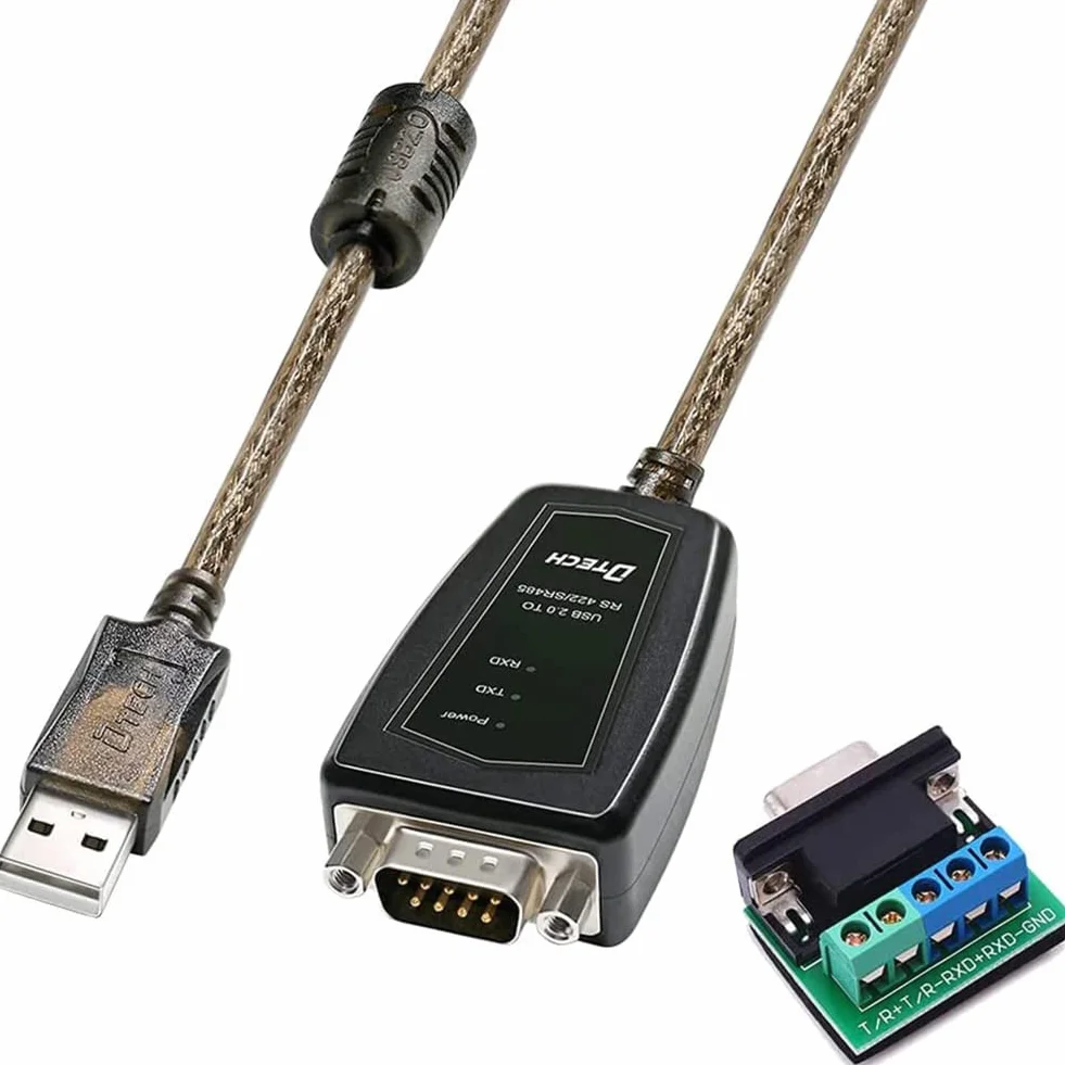 DTech Adaptateur USB vers RS485 RS422 Interface série CP2102 LED Noyau ferrite 0,5 m Windows Mac