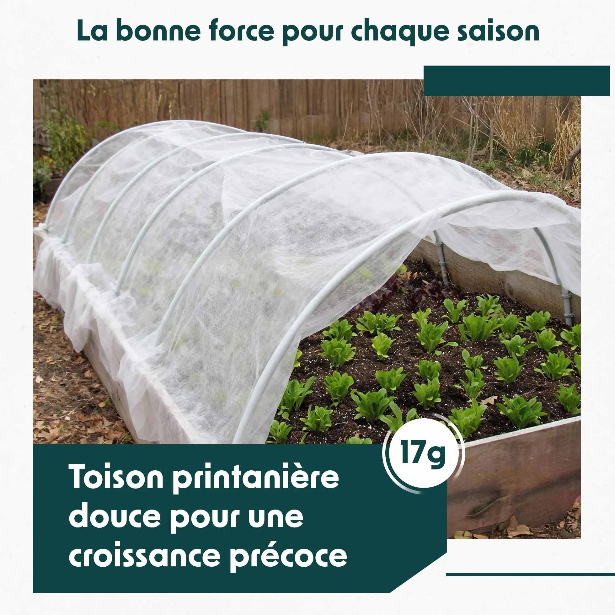 GARDENIX Toison Non-tissée d'hiver Protection Plantes 17 g/m² 3,2 x 10 m
