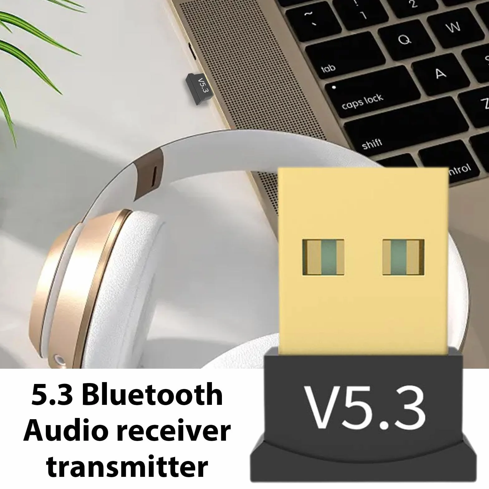 Adaptateur WiFi USB Dongle sans Fil pour PC Ordinateur de Bureau 5.3 Récepteur