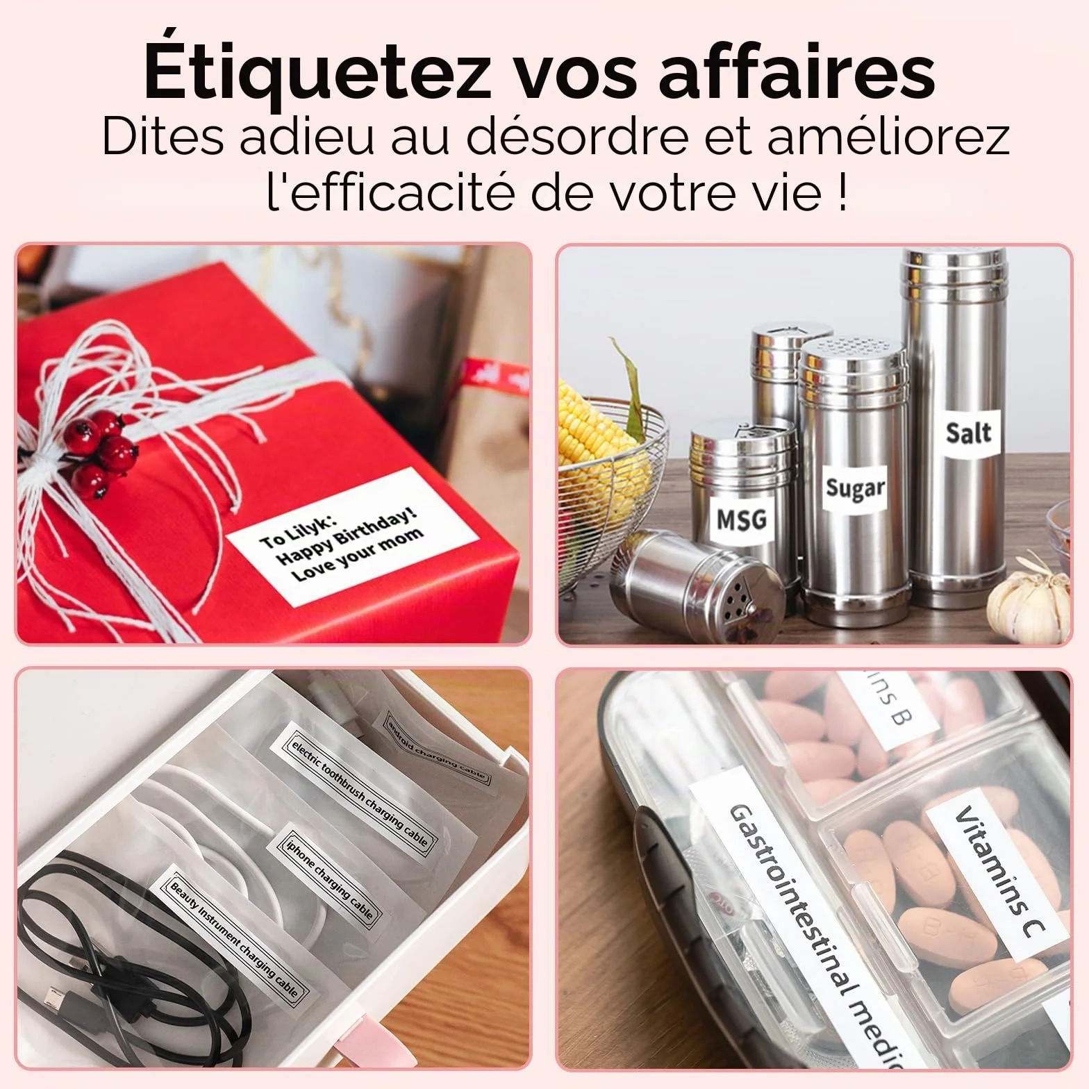 Mini Imprimante Thermique Portable T02, Autocollant pour Téléphones et Tablettes, Compatible iOS Android