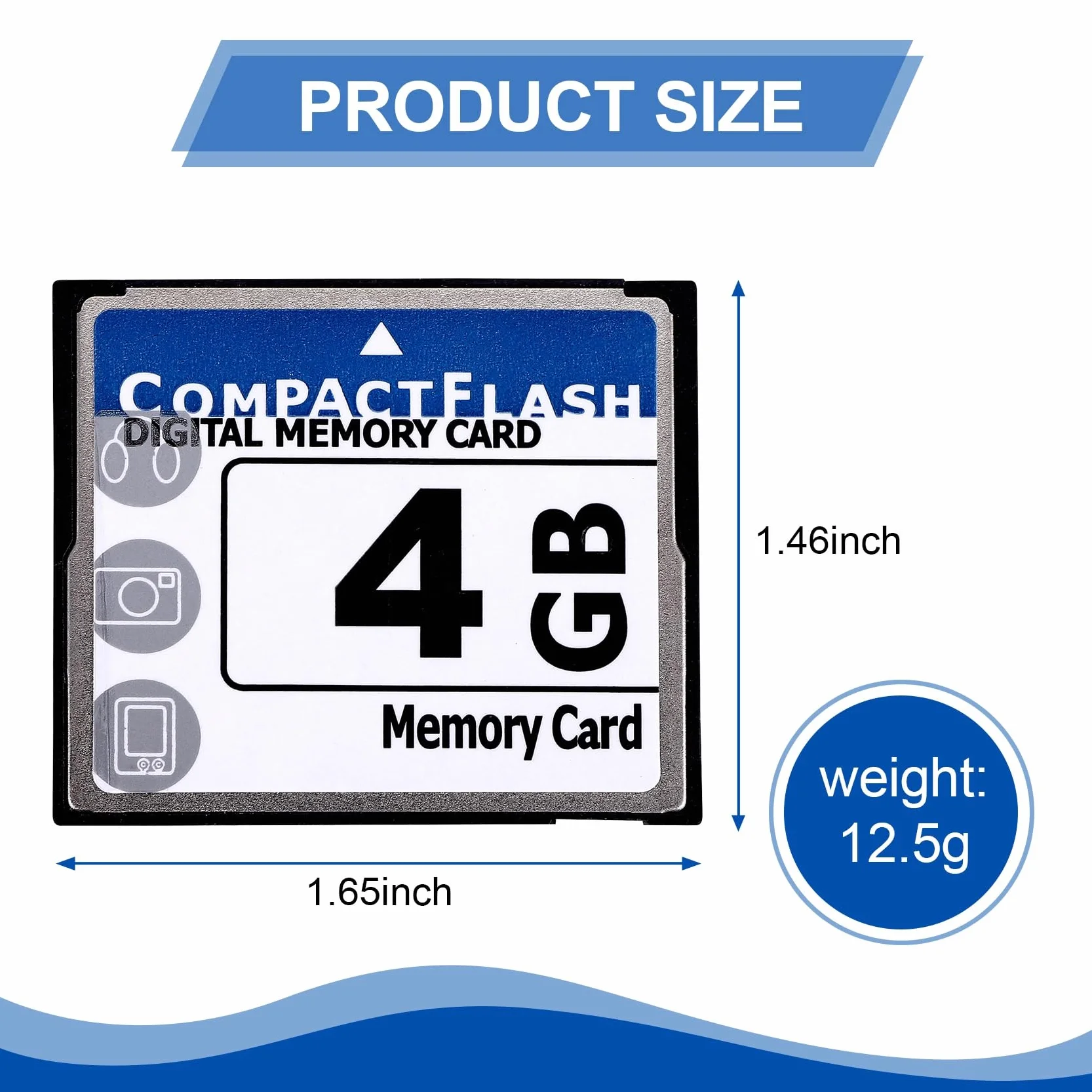 Carte mémoire flash compacte 4 Go Whiteandblue