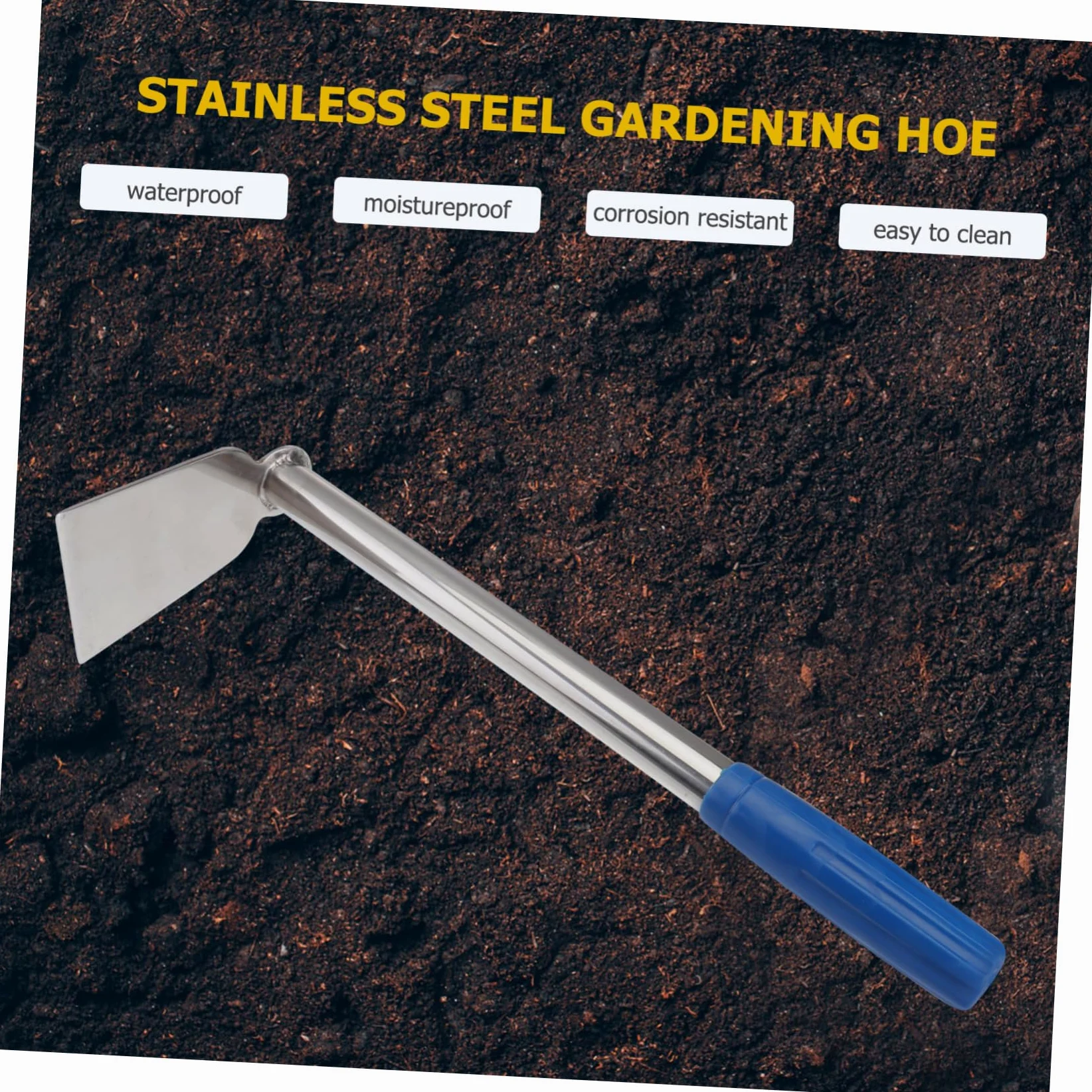 TOYANDONA 2 Pièces Houe de Jardinage Outil de binage de Jardinage houe pour Creuser Le Sol houe portative Outil d'ameublissement du Sol houe Agriculture Caoutchouc Silver