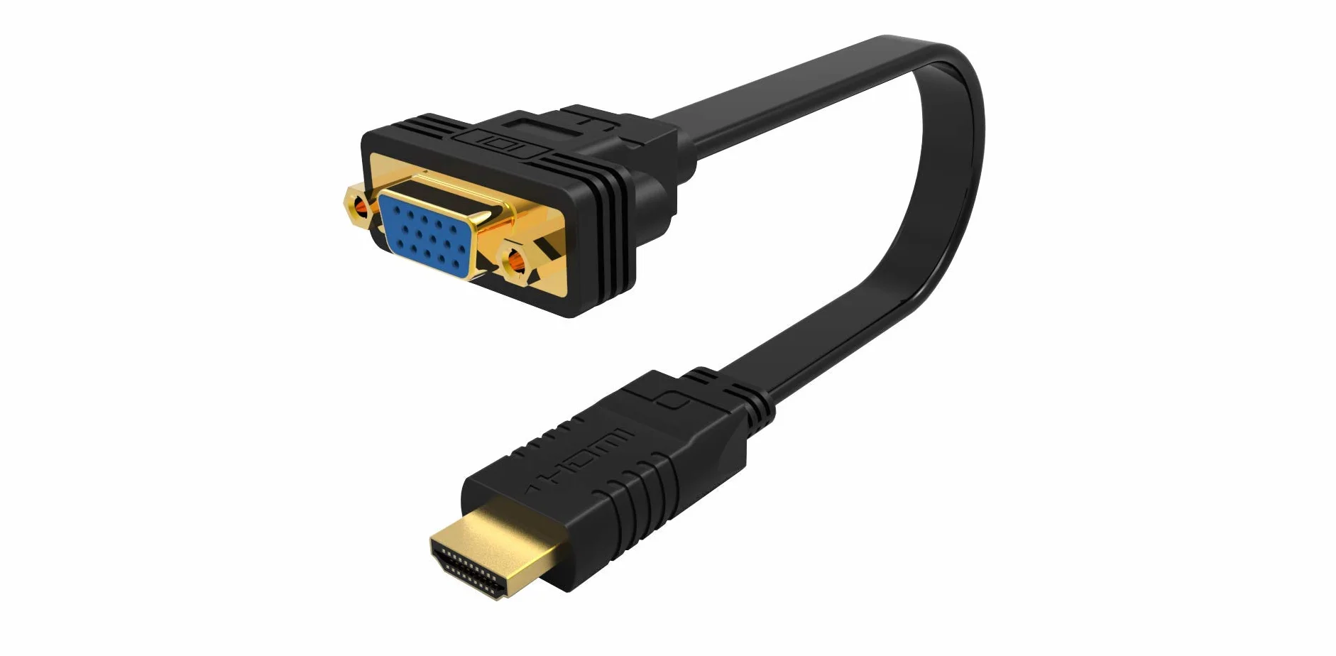 Adaptateur HDMI vers VGA mâle vers femelle 1080p 15 cm