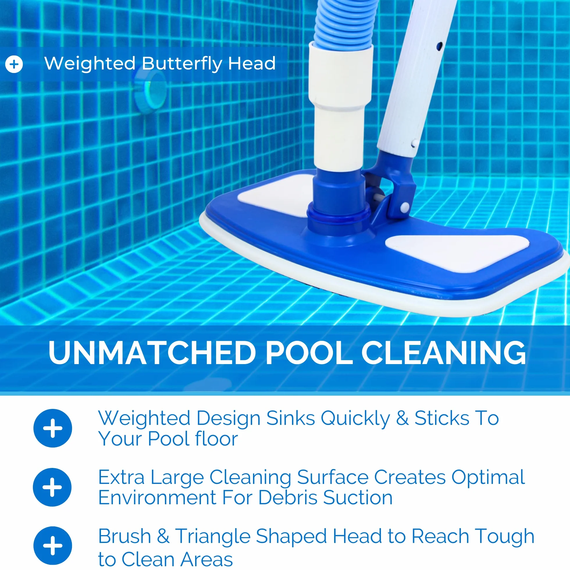 Swimline Hydro Tools Tête d'aspirateur Papillon lestée 8130 Nettoyeur de Piscine