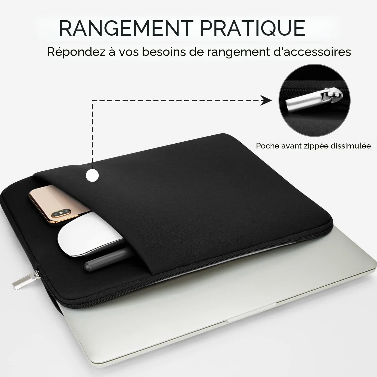 Housse Ordinateur Portable 13 Pouces Compatible MacBook Pro M4 M3 M2 M1 14 Pouces MacBook Air M4 M3 M2