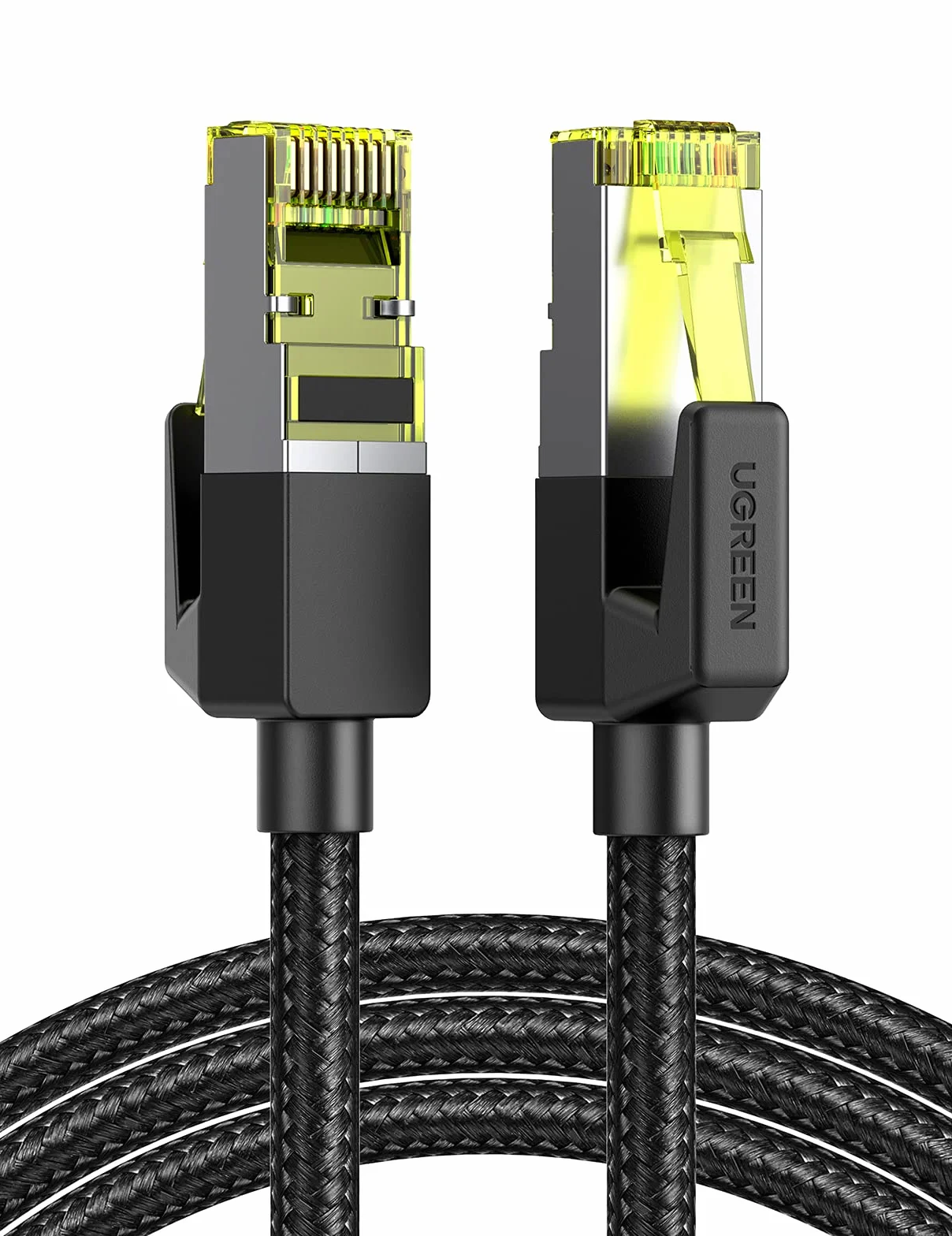 Câble Ethernet RJ45 Cat 7 10Gbps 600MHz Double Blindage Noyau Cuivre Nylon Tressé 5M UGREEN