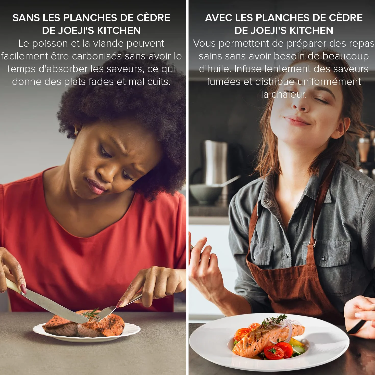 Planches à fumer en cèdre pour fumoir viande et poisson - Lot de 2