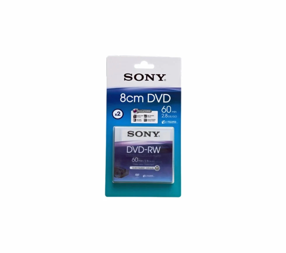 Sony DVD-RW 8 cm 2,8 Go 60 mn Enregistrable réinscriptible 2DMW60A/BLI