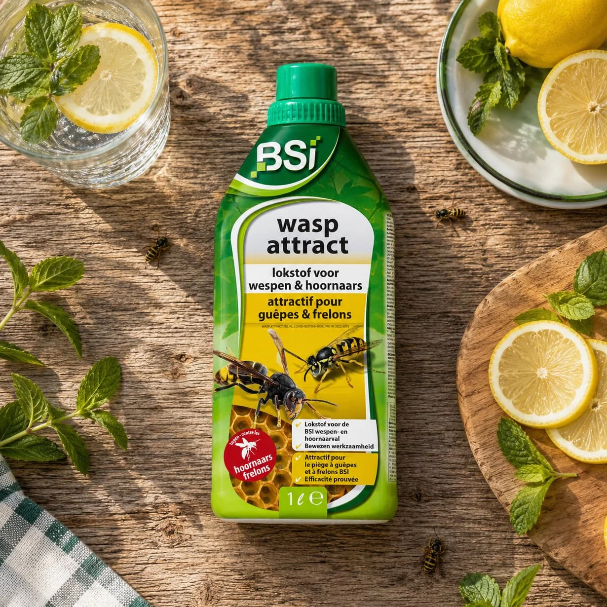 BSI Attractif Puissant Pour Piège À Guêpes Et Frelons Naturel 1L