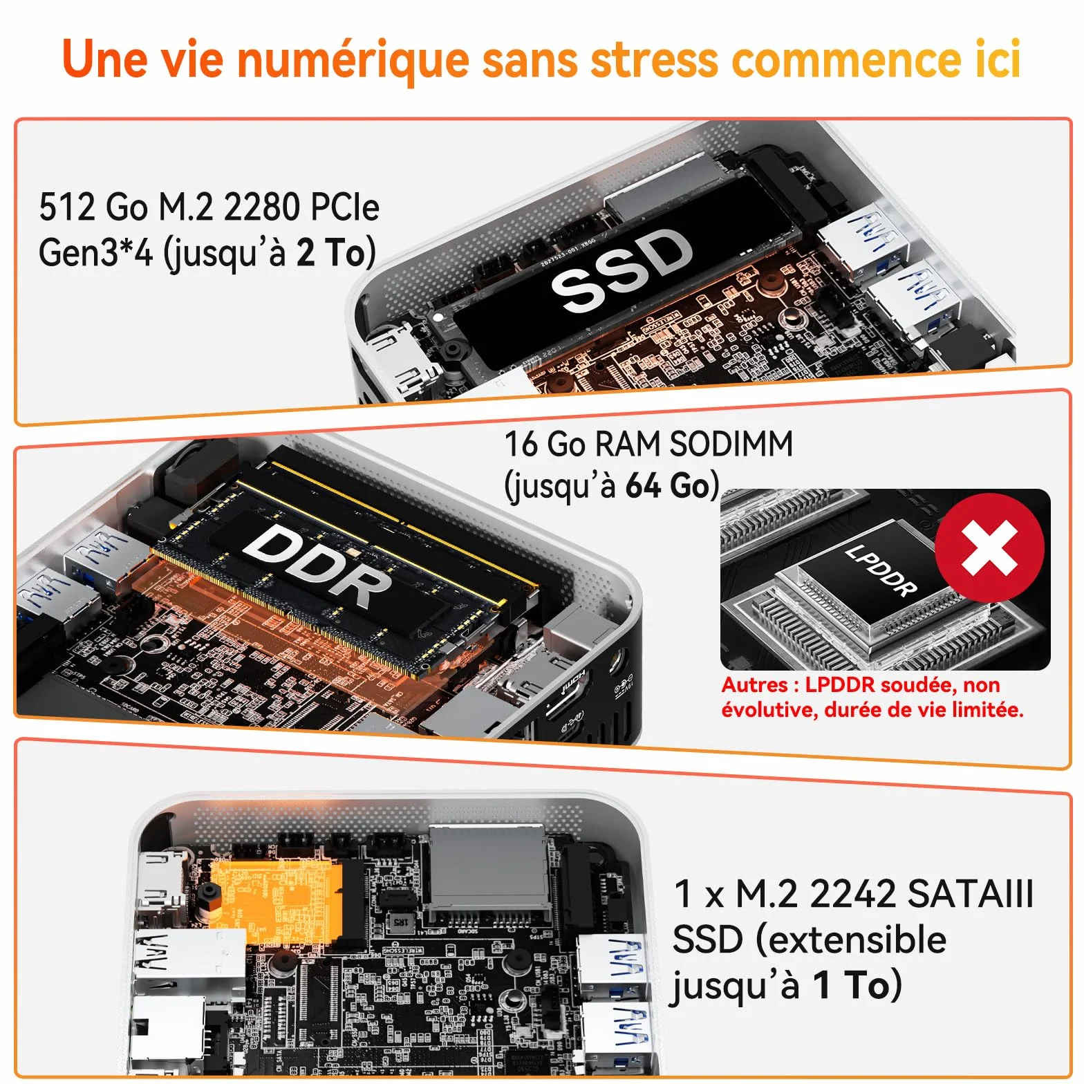 GEEKOM A5Pro Mini PC AMD Ryzen 5 7430U 16 Go RAM 512 Go SSD Aluminium Windows 11 Pro USB4 LAN 2,5G 8K Quad Display