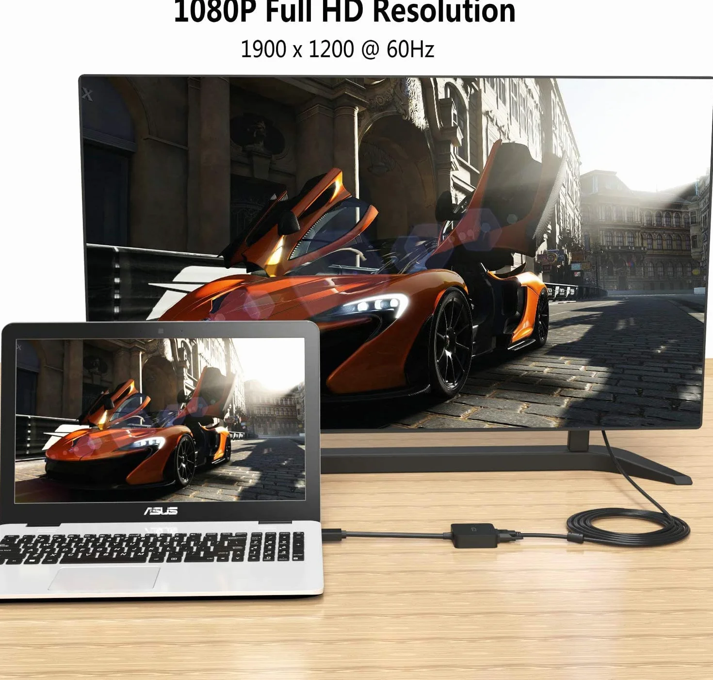 ICZI Adaptateur HDMI vers VGA 1080P Noir Convertisseur HDMI Mâle VGA Femelle