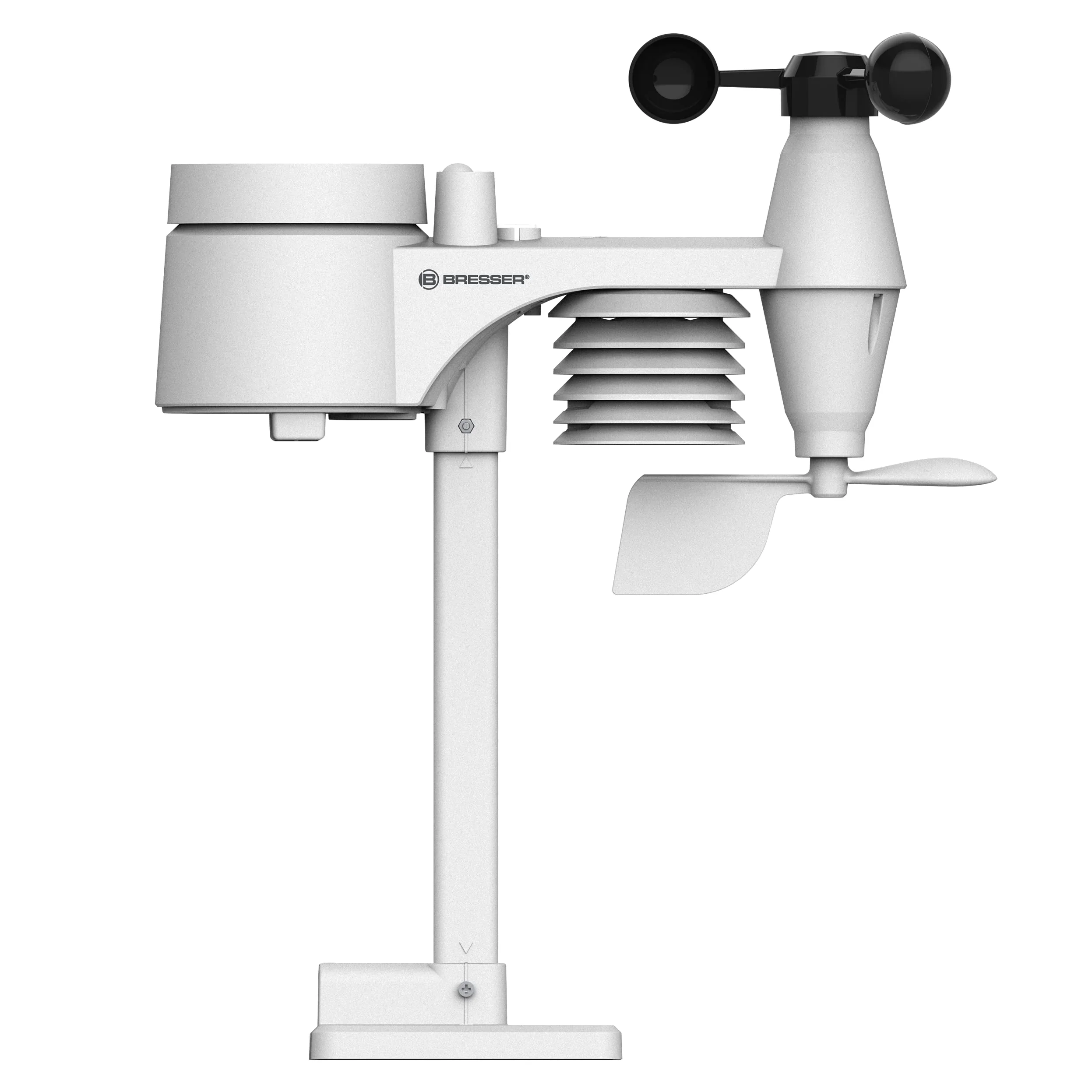 Bresser Station météo Wi-Fi Comfort avec capteur professionnel 7 en 1 et écran couleur moderne Noir | Bresser Comfort Station météo sans fil professionnelle Wifi 7 en 1